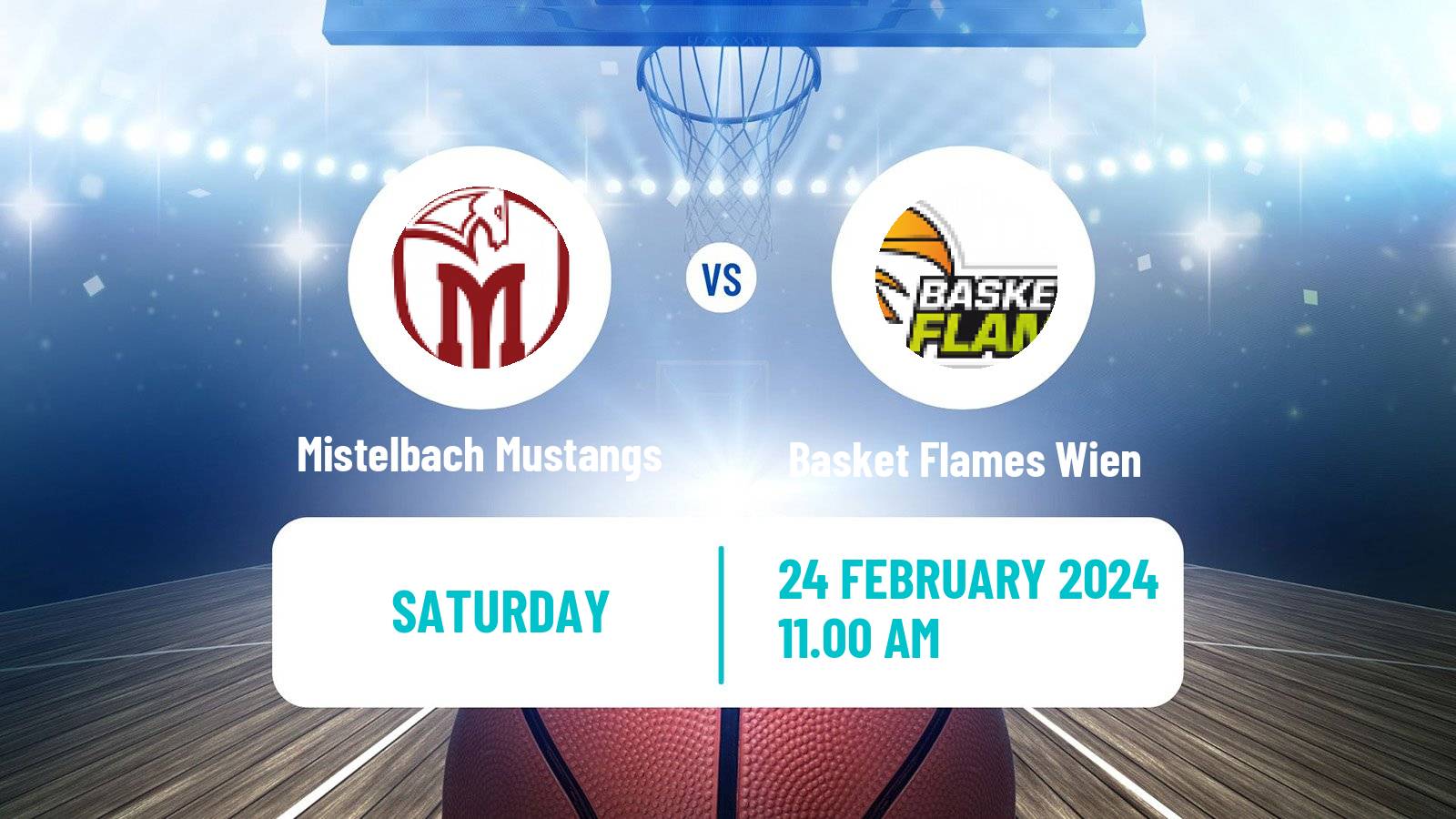 Basketball Austrian Zweite Liga Basketball Mistelbach Mustangs - Basket Flames Wien