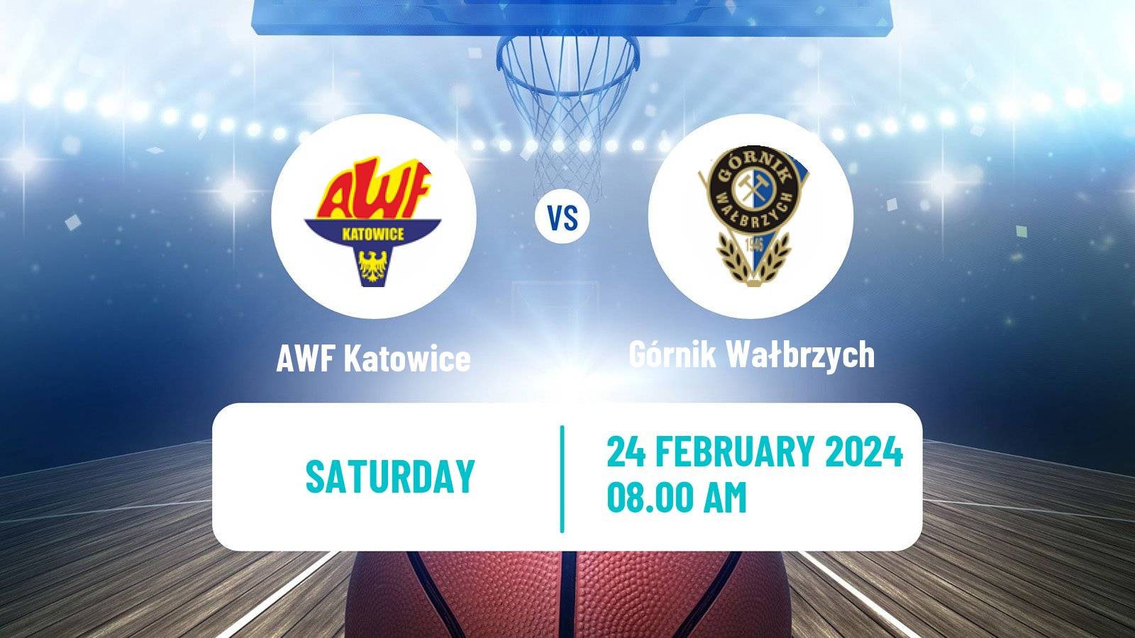 Basketball Polish 1 Liga Basketball AWF Katowice - Górnik Wałbrzych