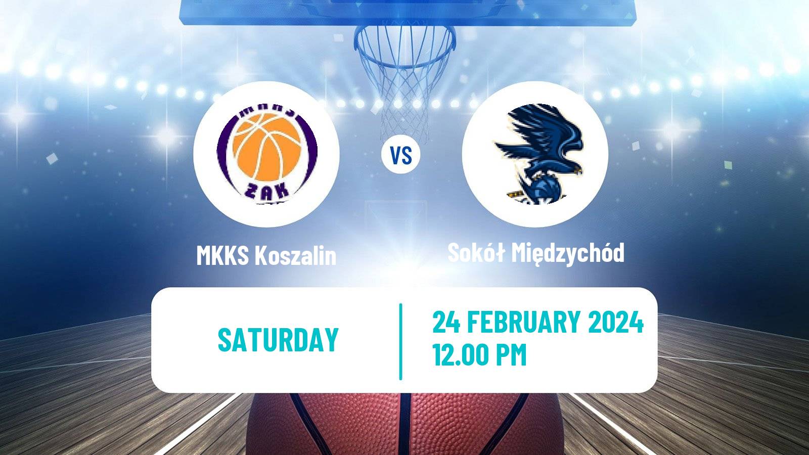 Basketball Polish 1 Liga Basketball MKKS Koszalin - Sokół Międzychód