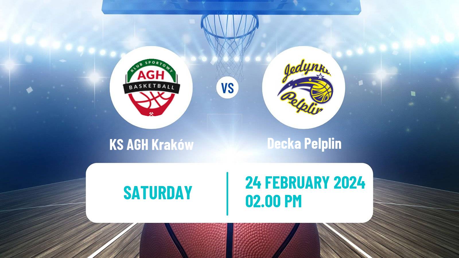 Basketball Polish 1 Liga Basketball KS AGH Kraków - Decka Pelplin