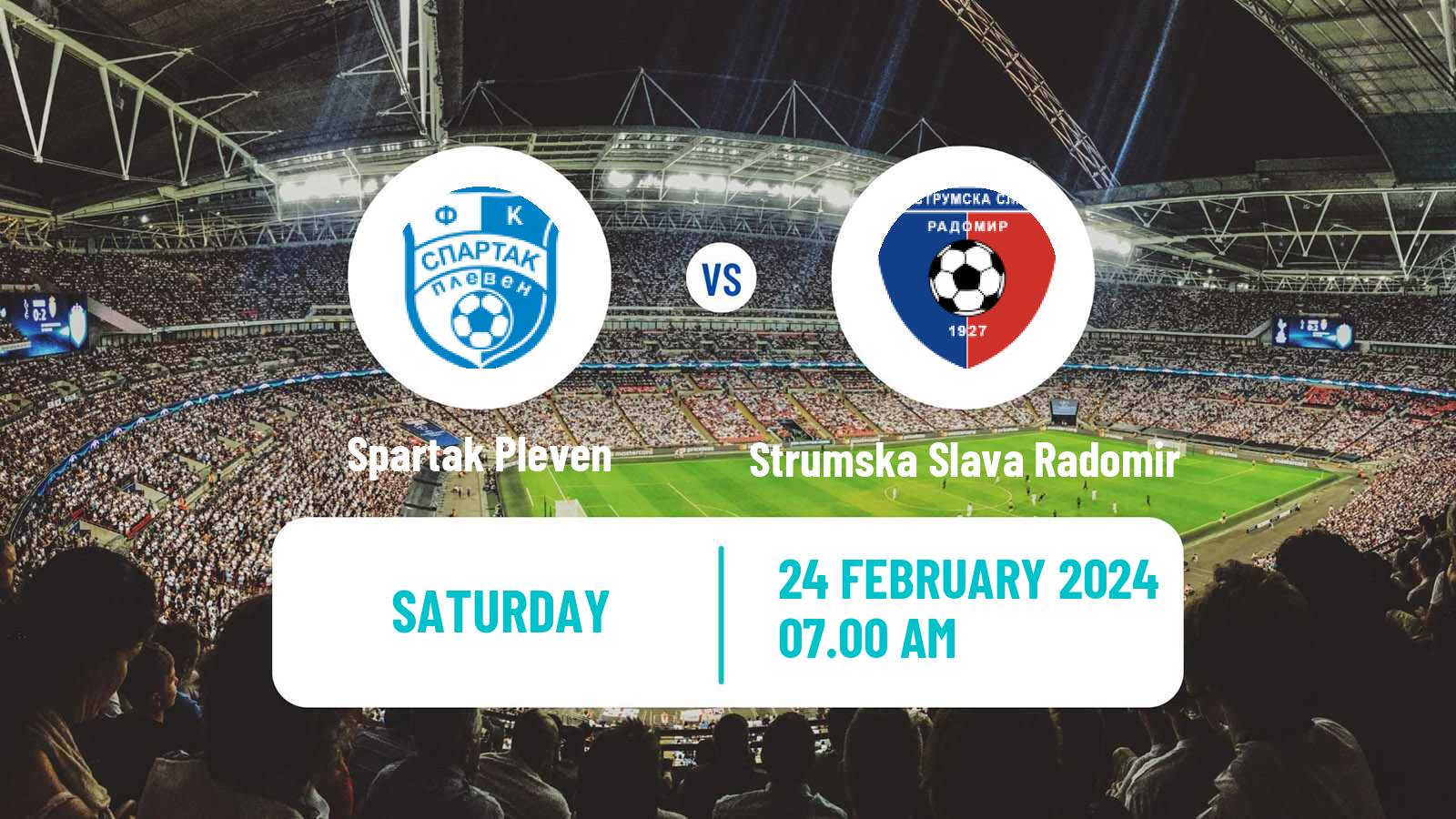 Soccer Bulgarian Vtora Liga Spartak Pleven - Strumska Slava Radomir
