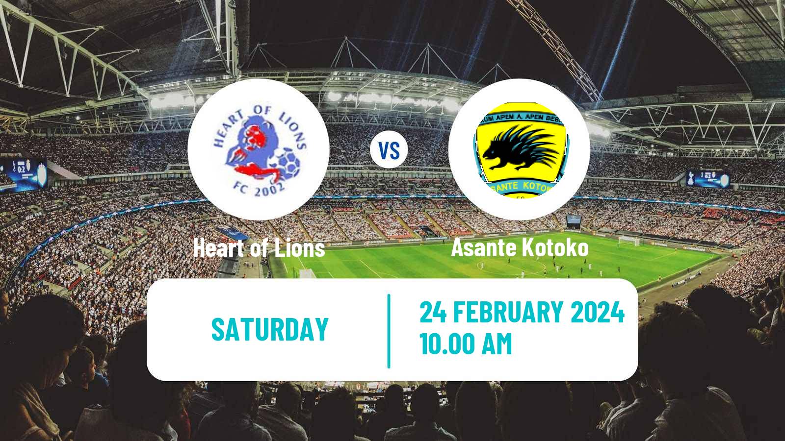 Soccer Ghanaian Premier League Heart of Lions - Asante Kotoko