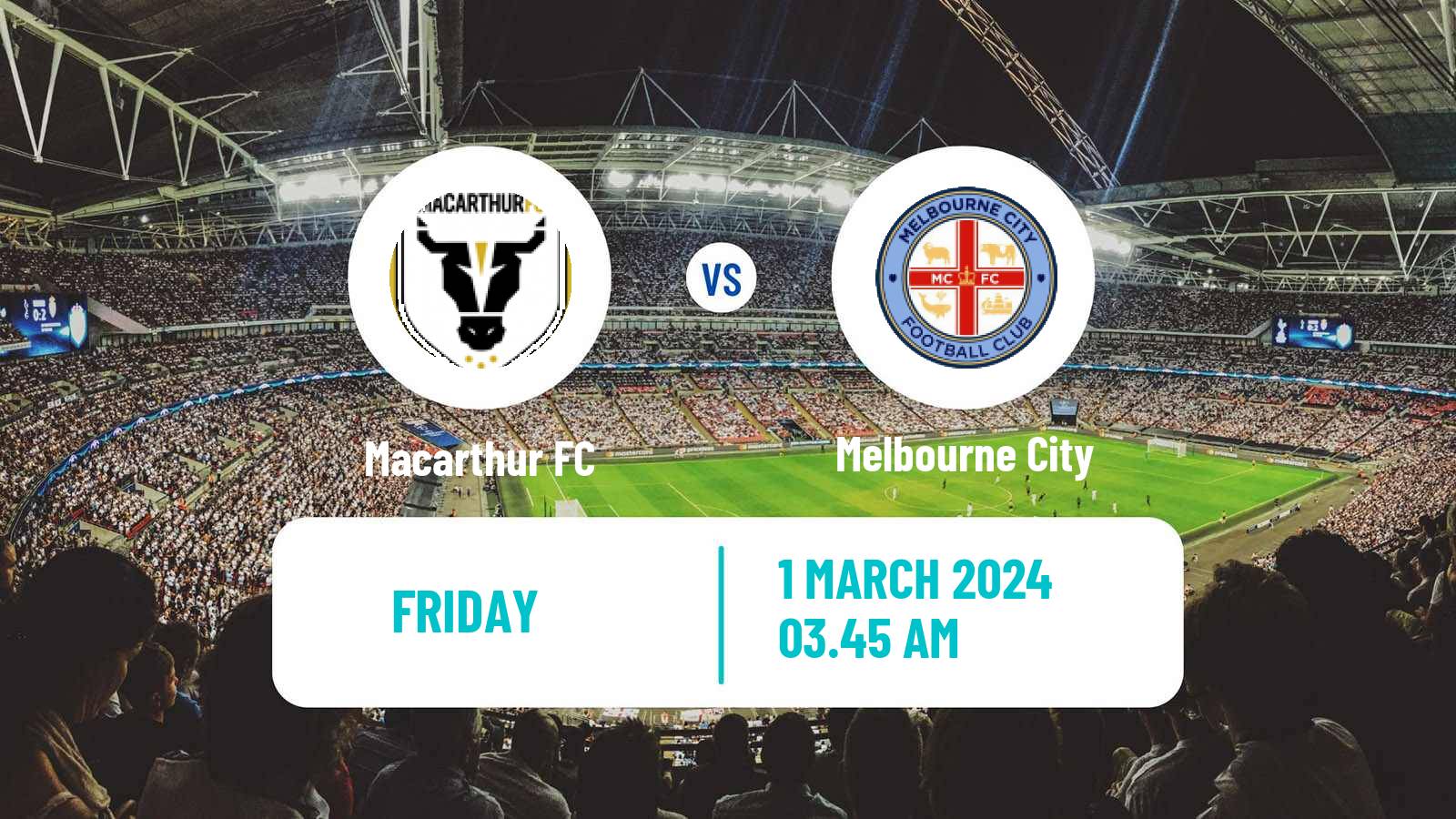 Soccer Australian A-League Macarthur FC - Melbourne City