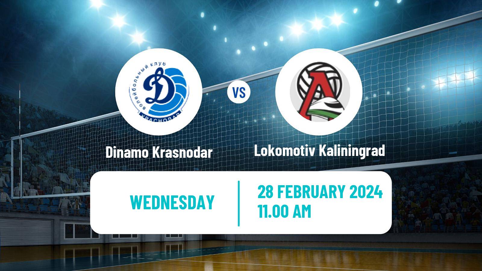 Volleyball Russian Super League Volleyball Women Dinamo Krasnodar - Lokomotiv Kaliningrad