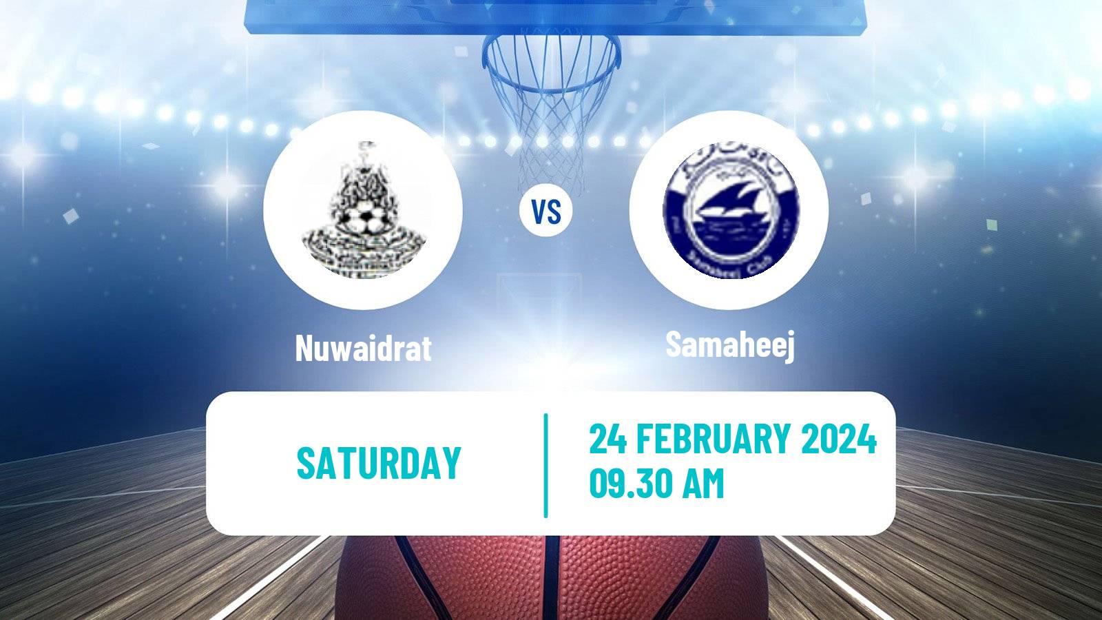 Basketball Bahraini Premier League Basketball Nuwaidrat - Samaheej
