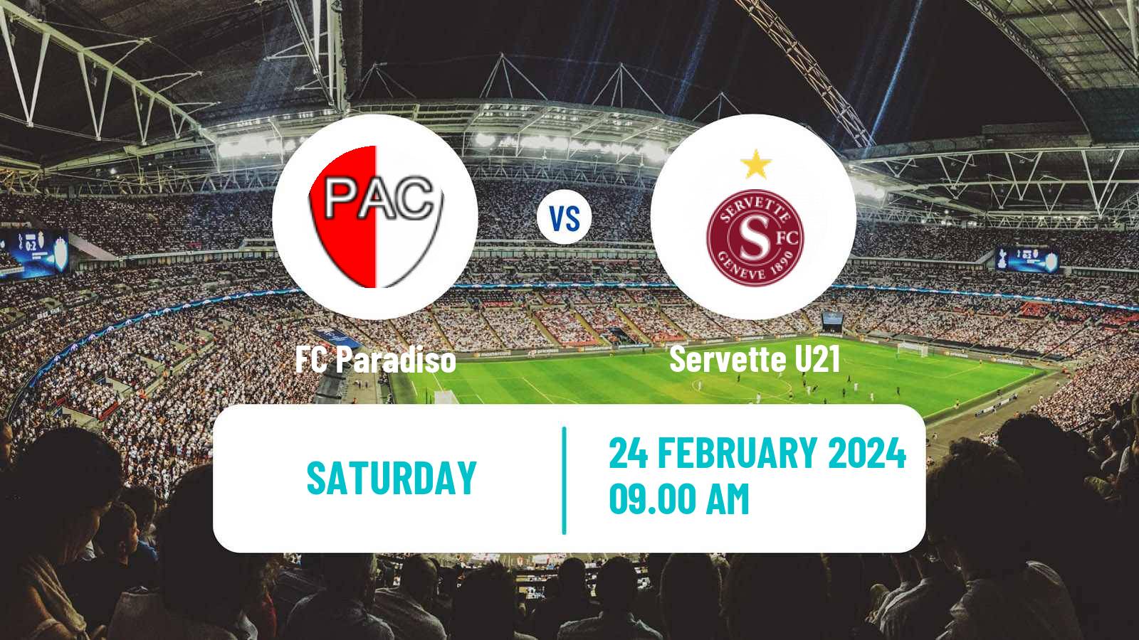 Soccer Swiss Promotion League Paradiso - Servette U21