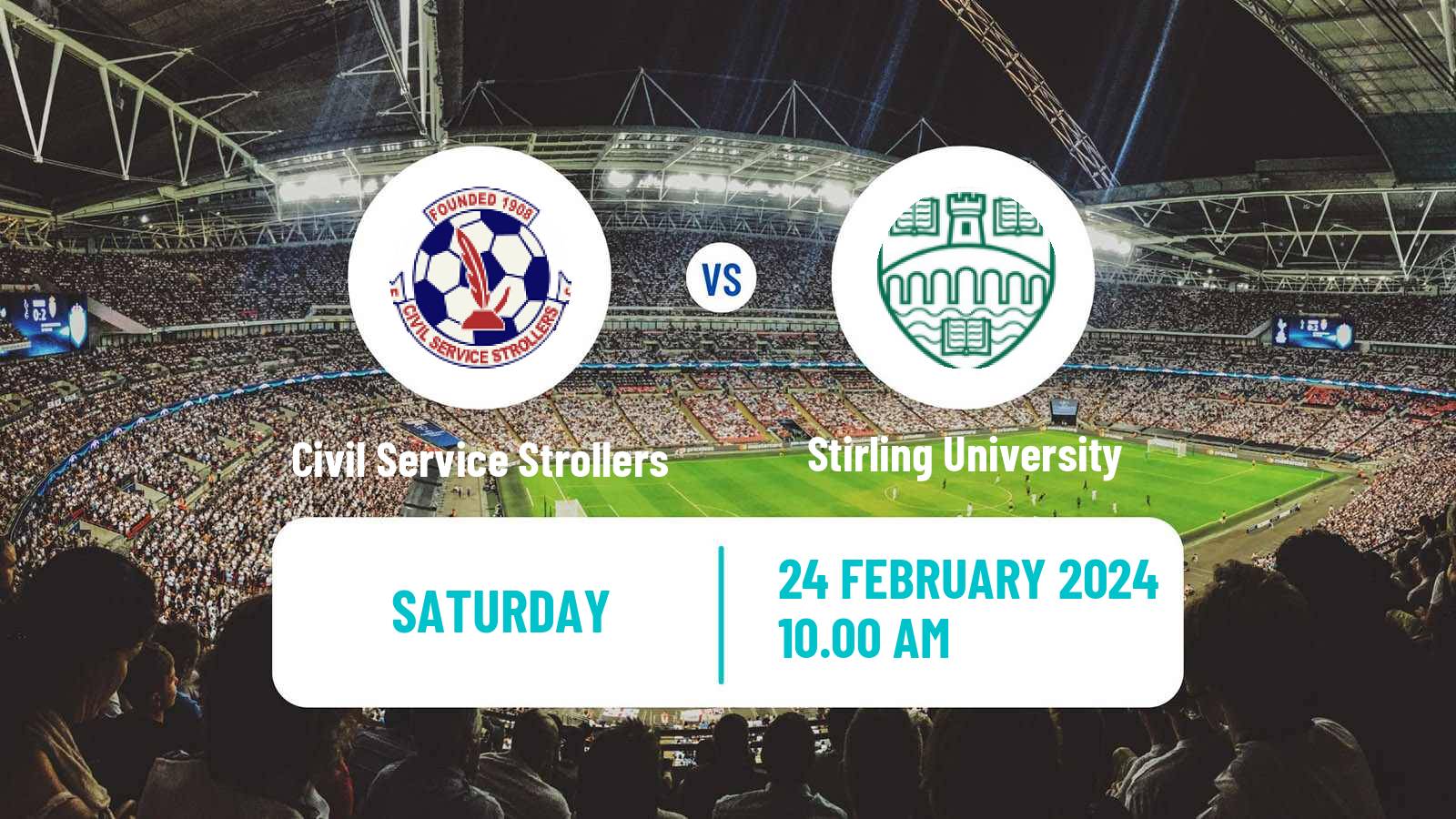 Soccer Scottish Lowland League Civil Service Strollers - Stirling University