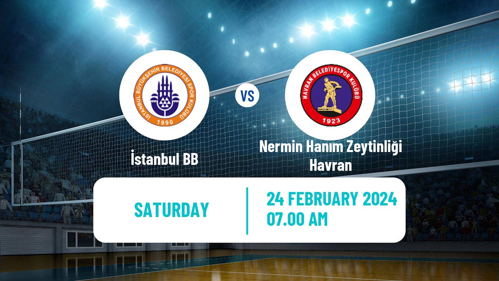 Volleyball Turkish 1 Ligi Volleyball Women İstanbul BB - Nermin Hanım Zeytinliği Havran