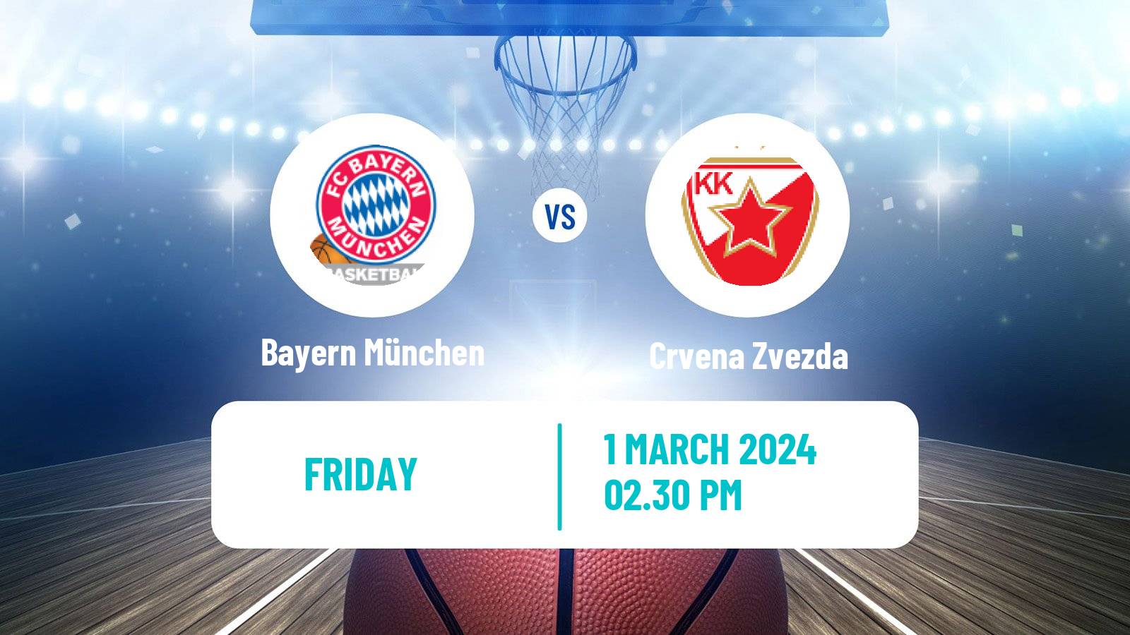 Basketball Euroleague Bayern München - Crvena Zvezda