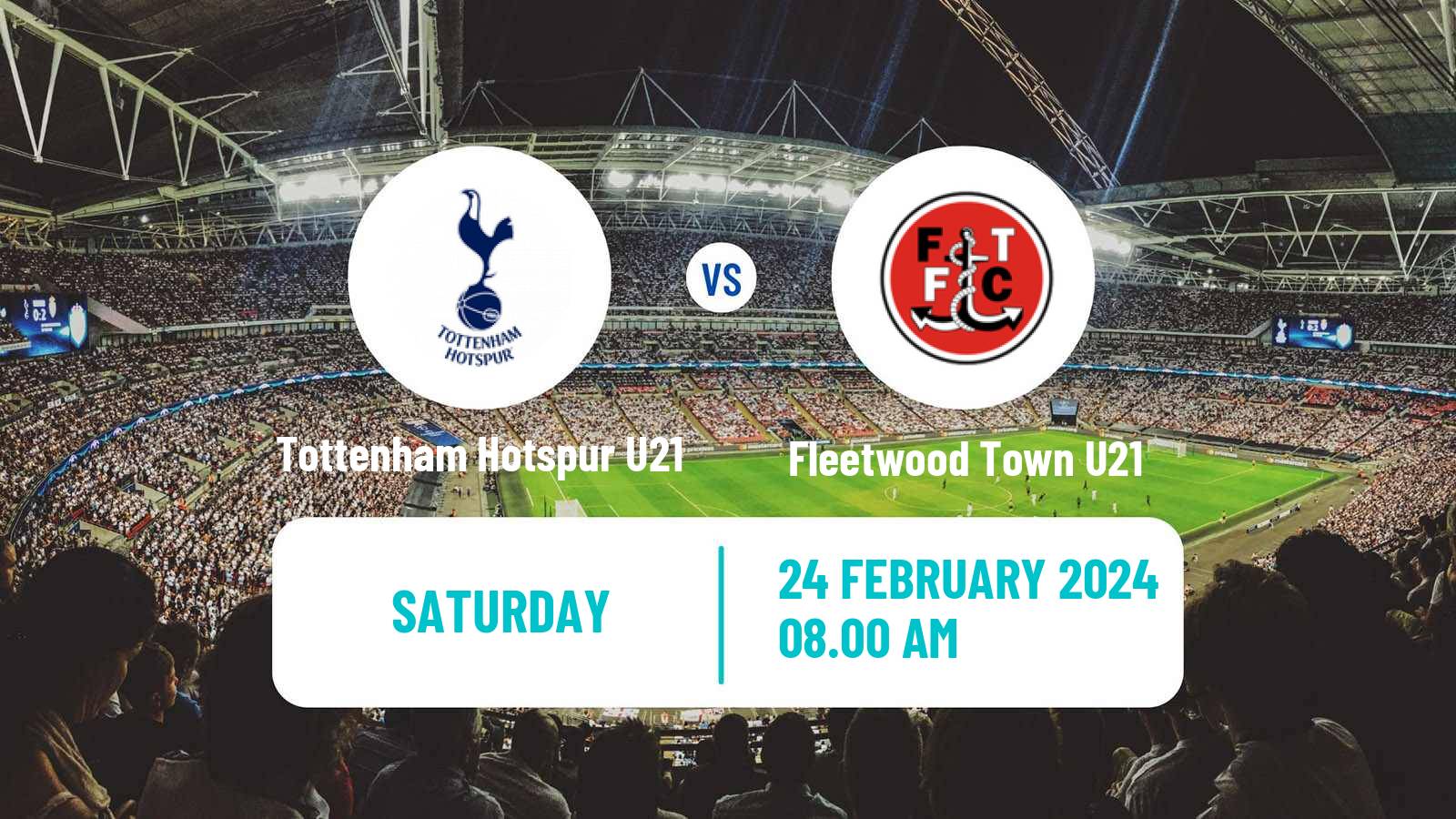 Soccer English Premier League Cup Tottenham Hotspur U21 - Fleetwood Town U21