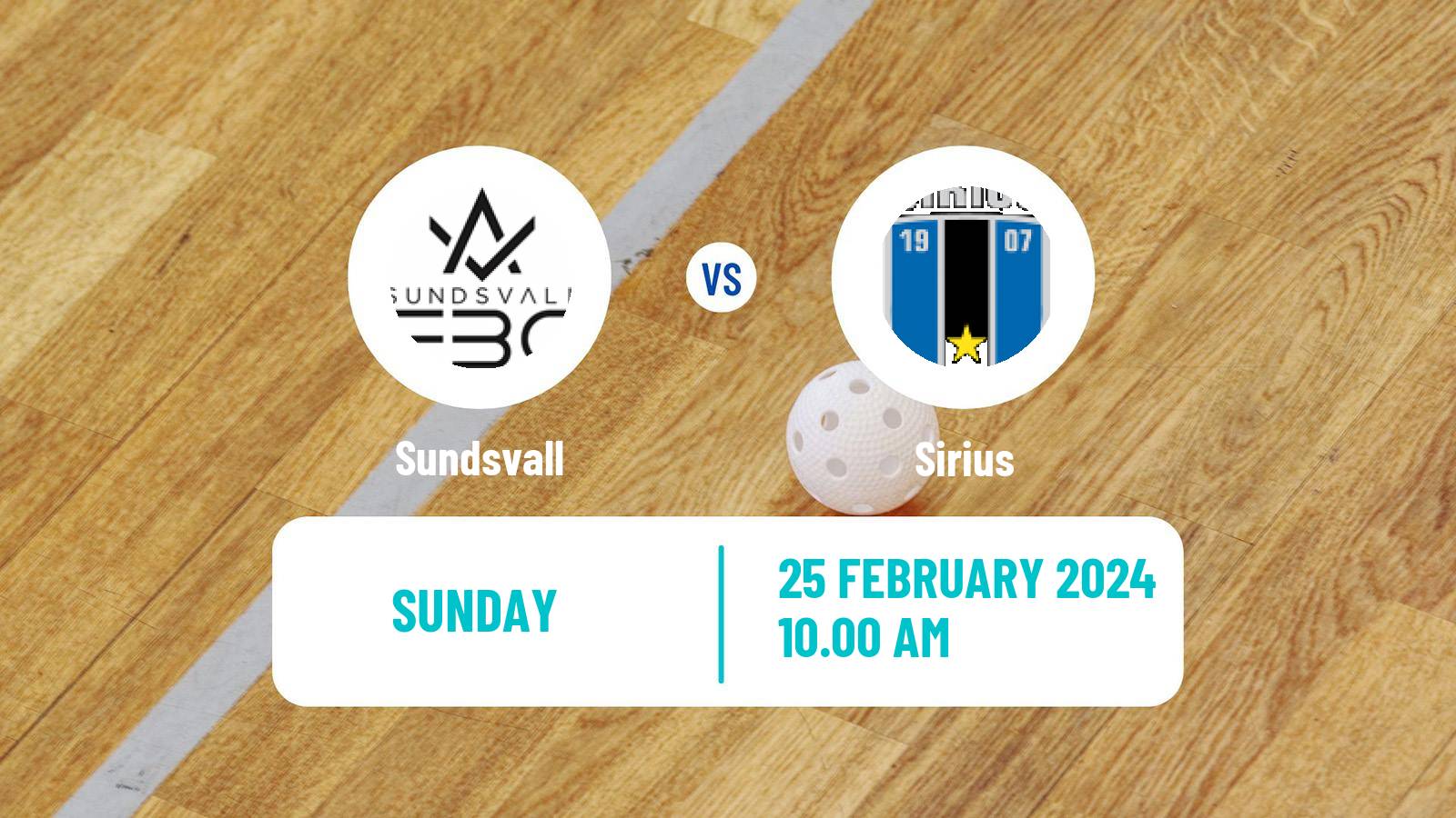 Floorball Swedish Allsvenskan Norra Floorball Sundsvall - Sirius