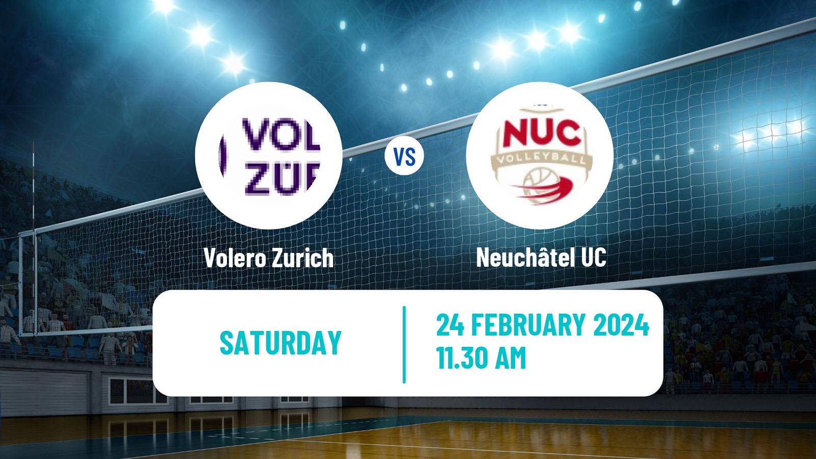 Volleyball Swiss NLA Volleyball Women Volero Zurich - Neuchâtel UC