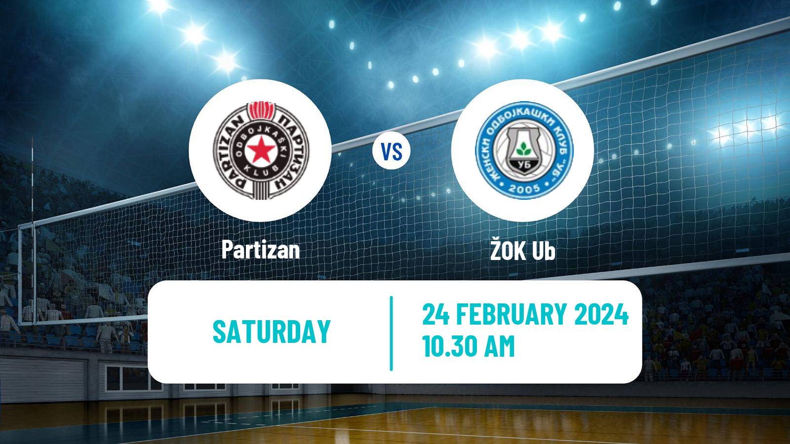 Volleyball Serbian Liga Volleyball Women Partizan - Ub