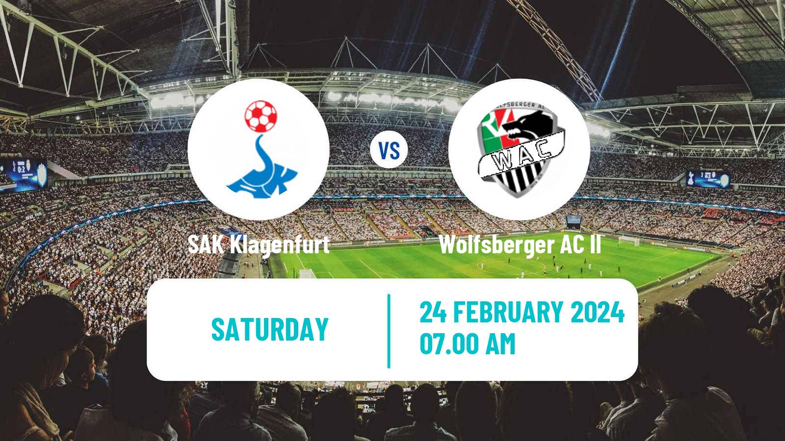 Soccer Club Friendly SAK Klagenfurt - Wolfsberger AC II