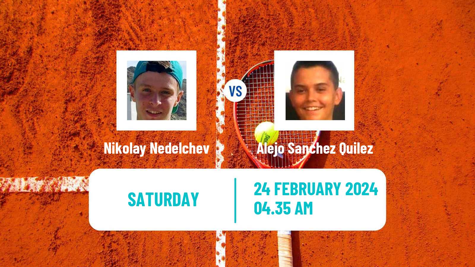 Tennis ITF M15 Villena Men Nikolay Nedelchev - Alejo Sanchez Quilez