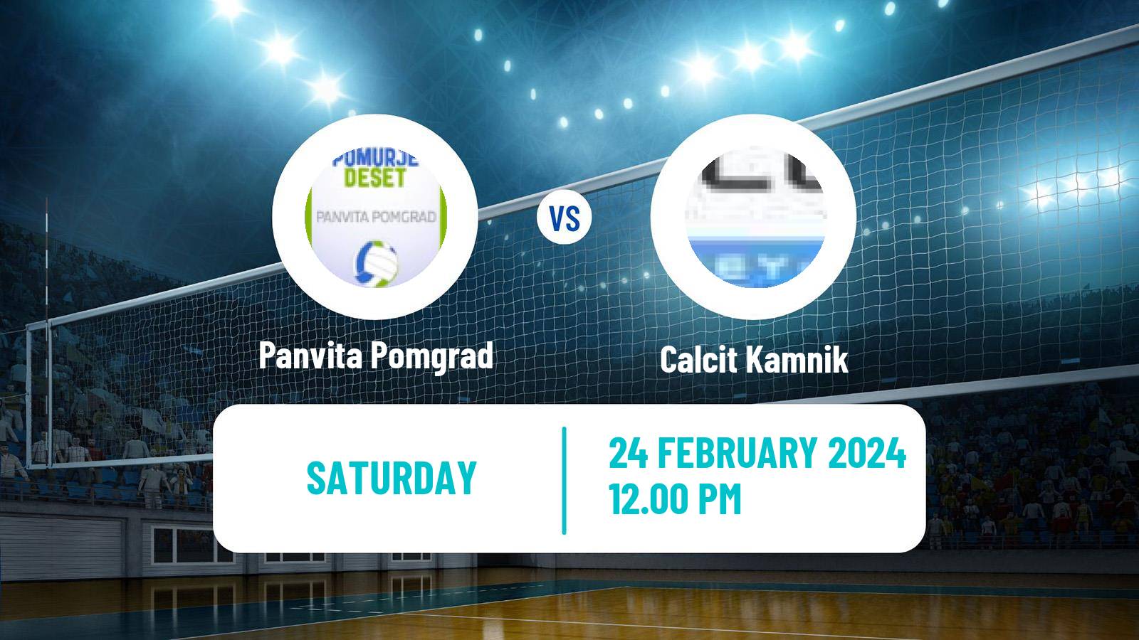 Volleyball Slovenian 1 DOL Volleyball Panvita Pomgrad - Calcit Kamnik