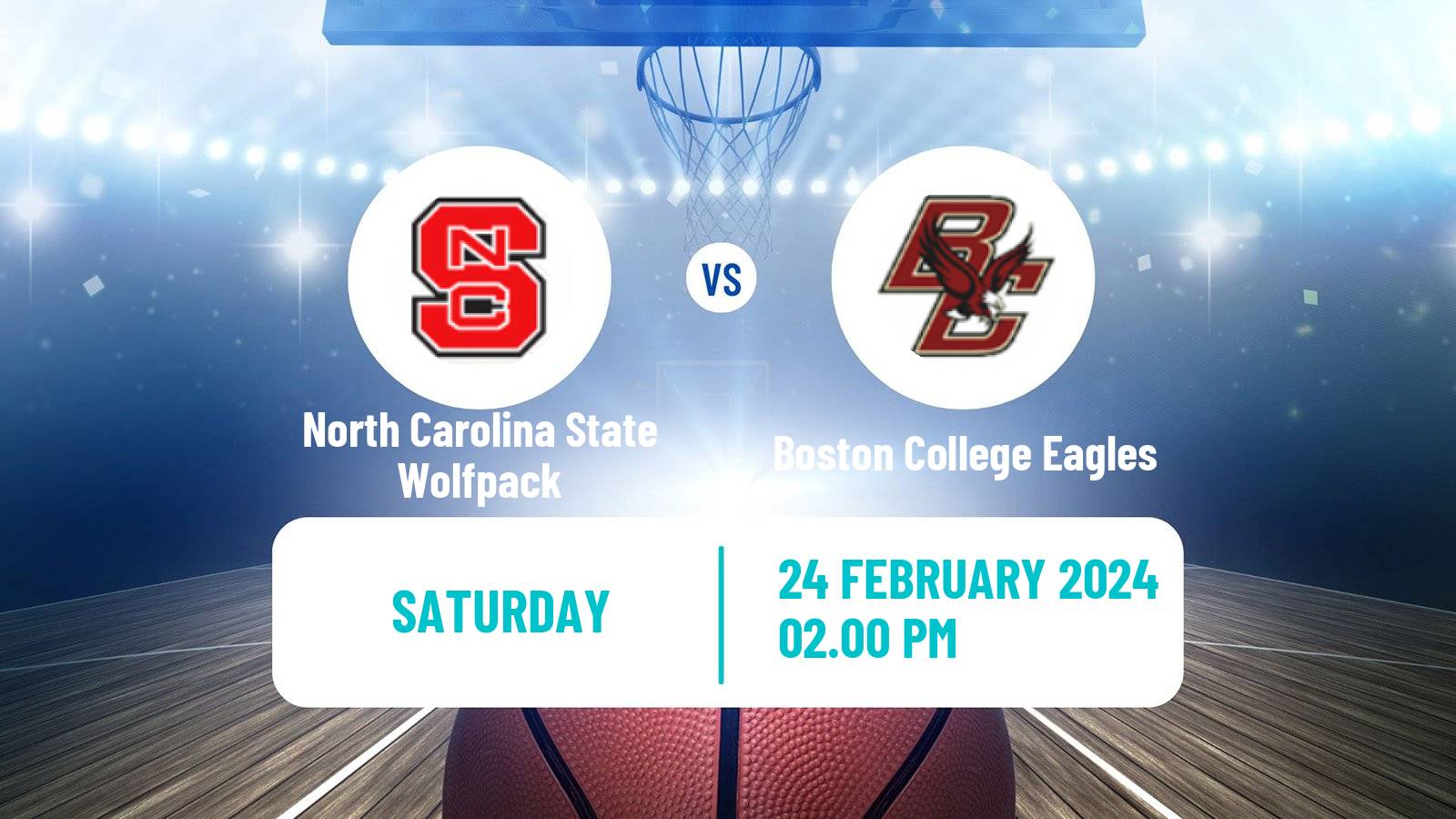 Basketball NCAA College Basketball North Carolina State Wolfpack - Boston College Eagles