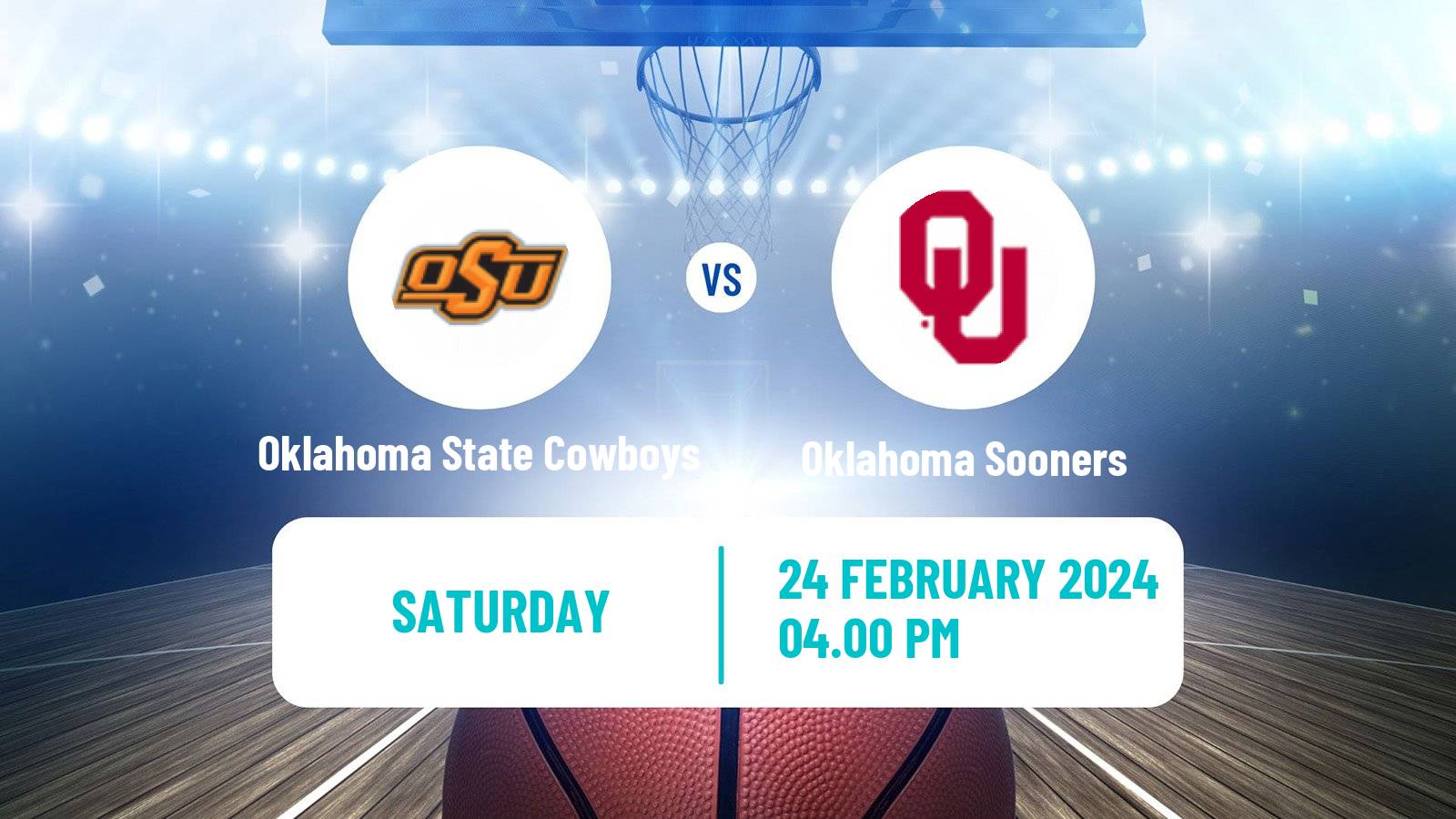 Basketball NCAA College Basketball Oklahoma State Cowboys - Oklahoma Sooners