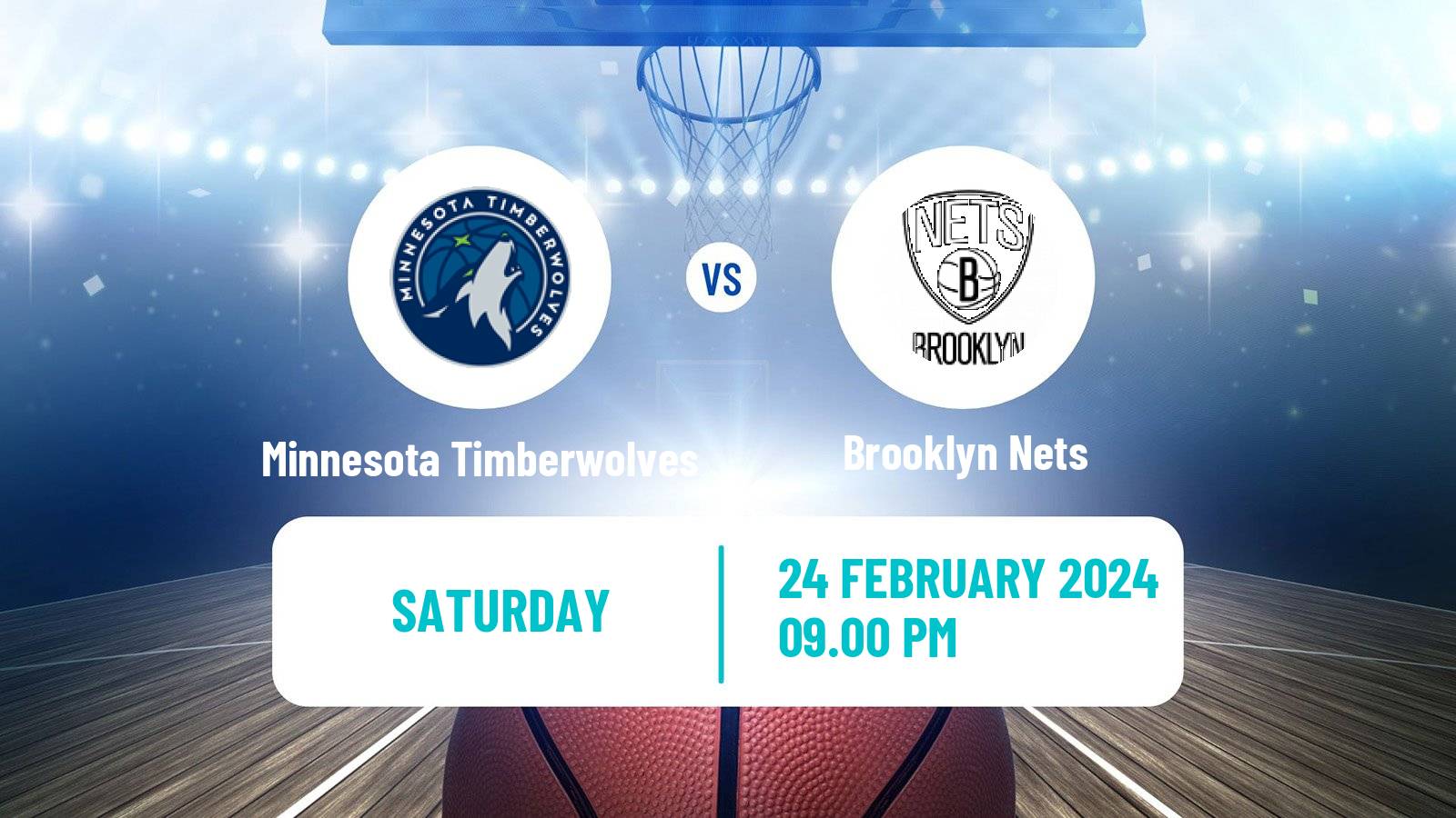 Basketball NBA Minnesota Timberwolves - Brooklyn Nets