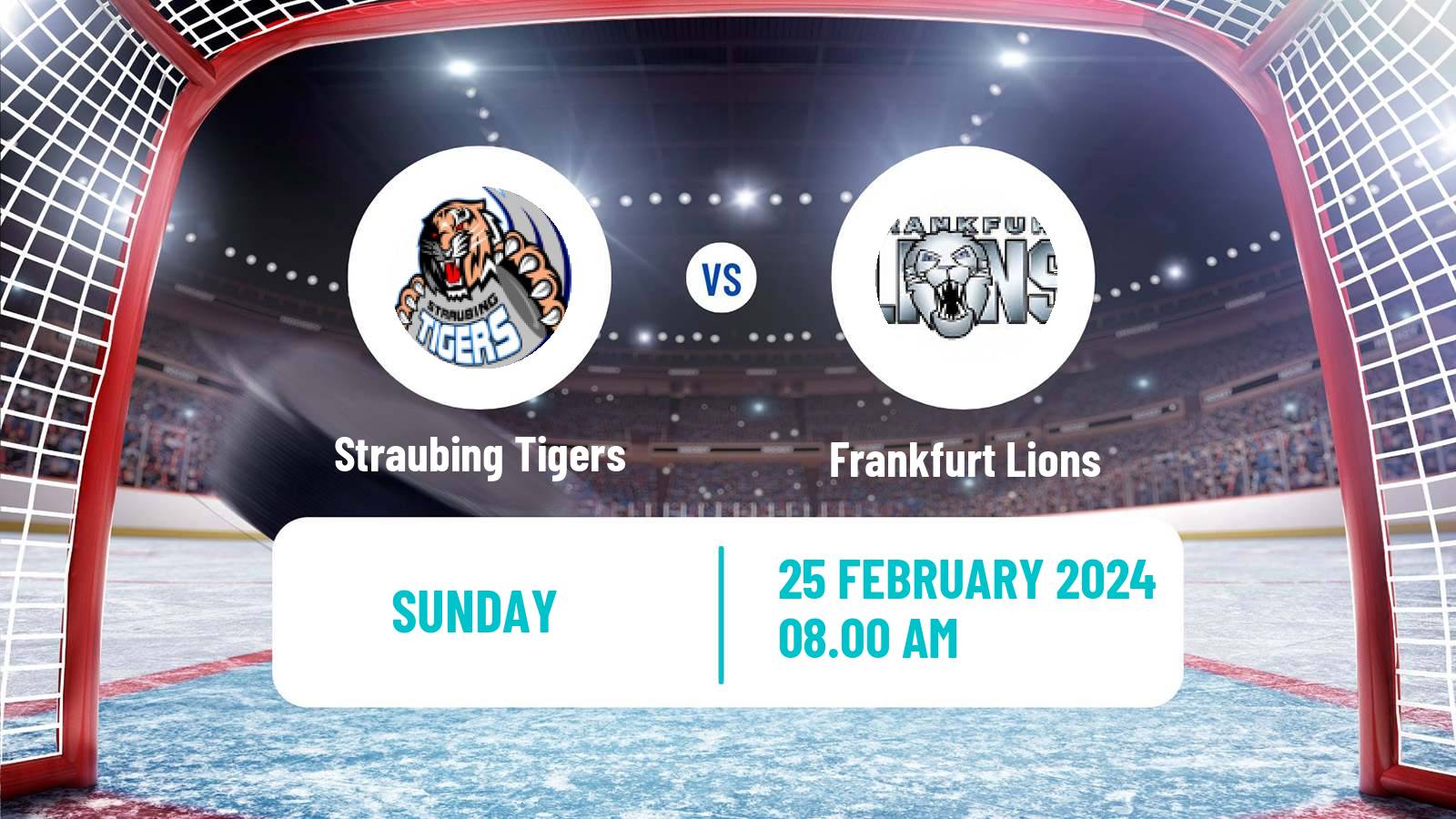 Hockey German Ice Hockey League Straubing Tigers - Frankfurt Lions