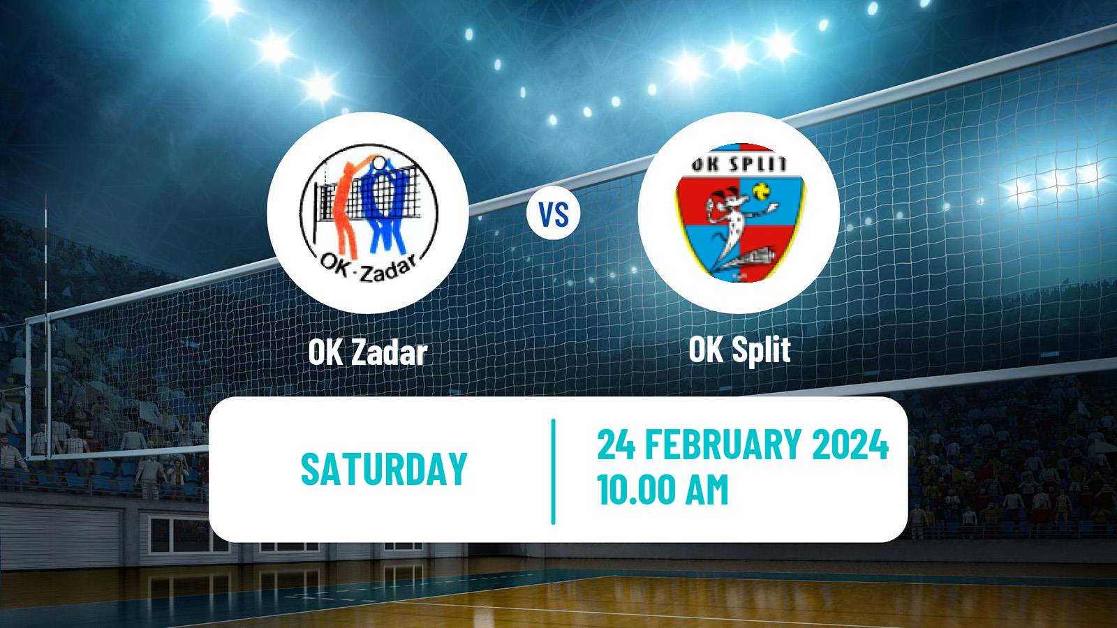 Volleyball Croatian Superliga Volleyball OK Zadar - Split