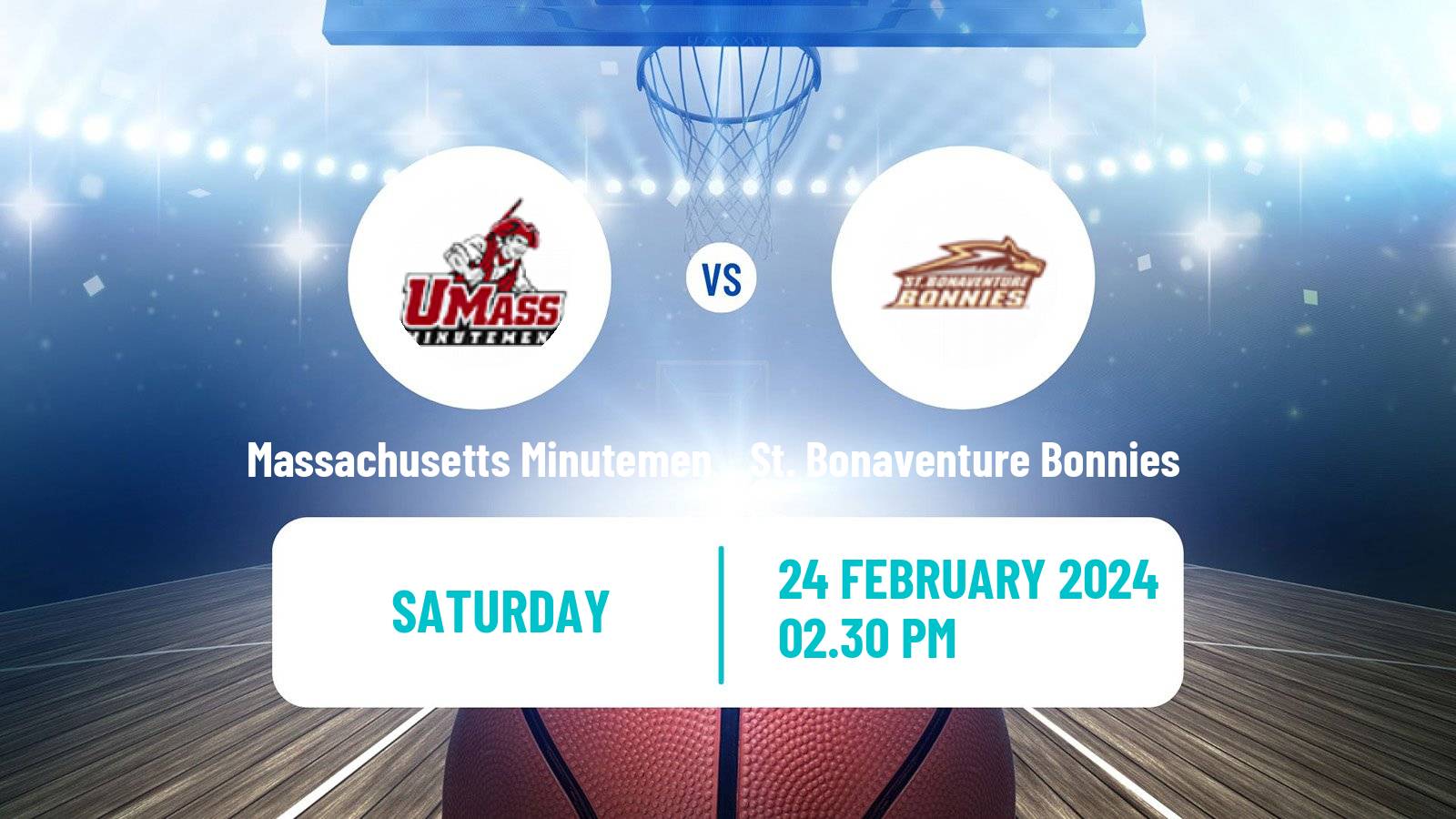 Basketball NCAA College Basketball Massachusetts Minutemen - St. Bonaventure Bonnies