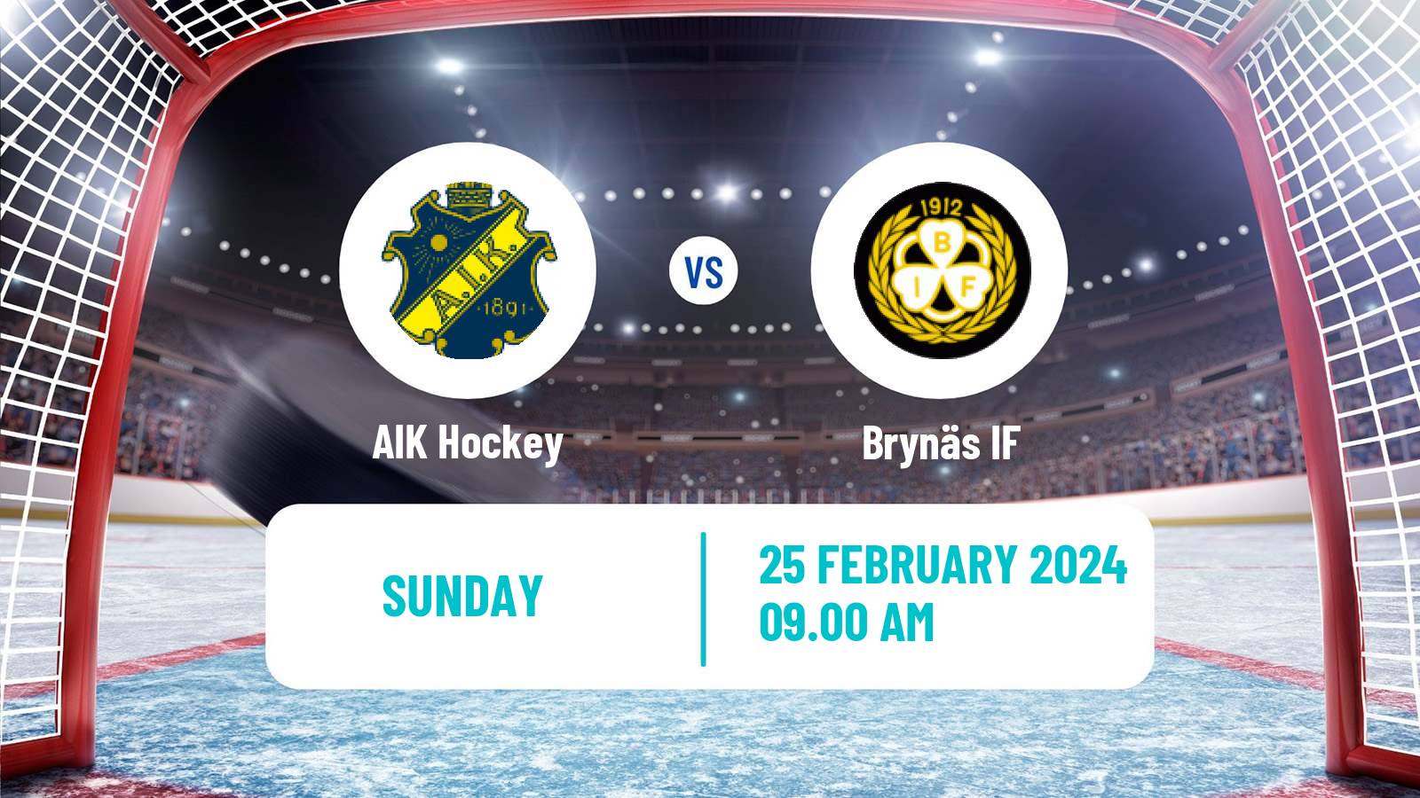 Hockey Swedish Hockey Allsvenskan AIK - Brynäs