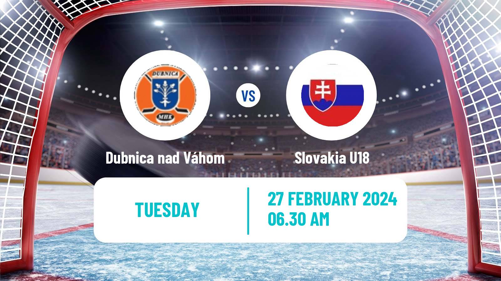 Hockey Slovak 1 Liga Hockey Dubnica nad Váhom - Slovakia U18