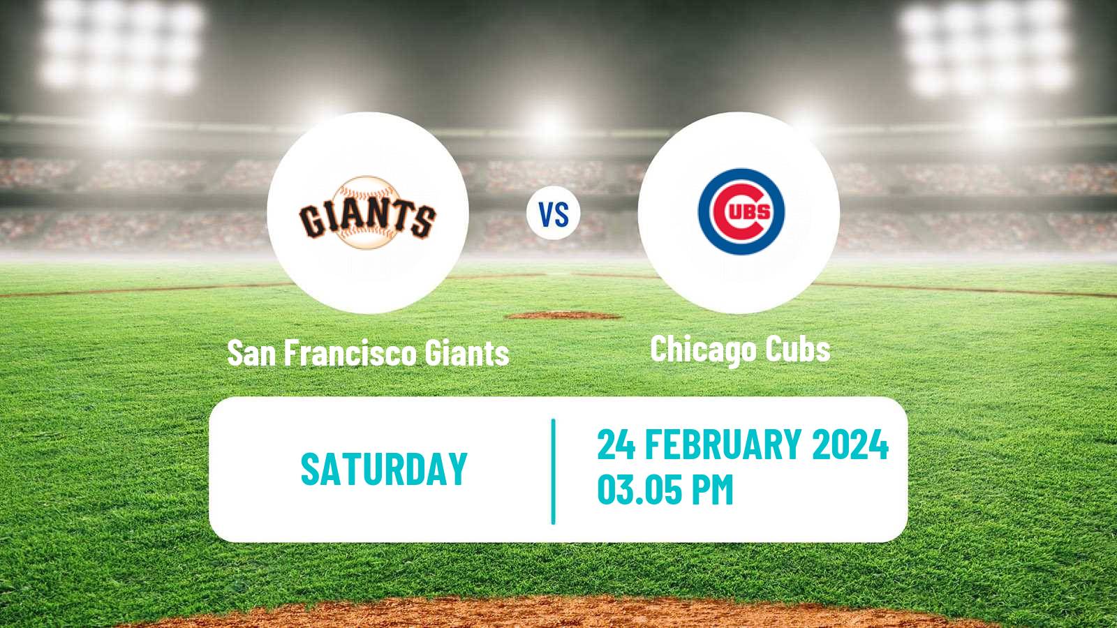 Baseball MLB San Francisco Giants - Chicago Cubs
