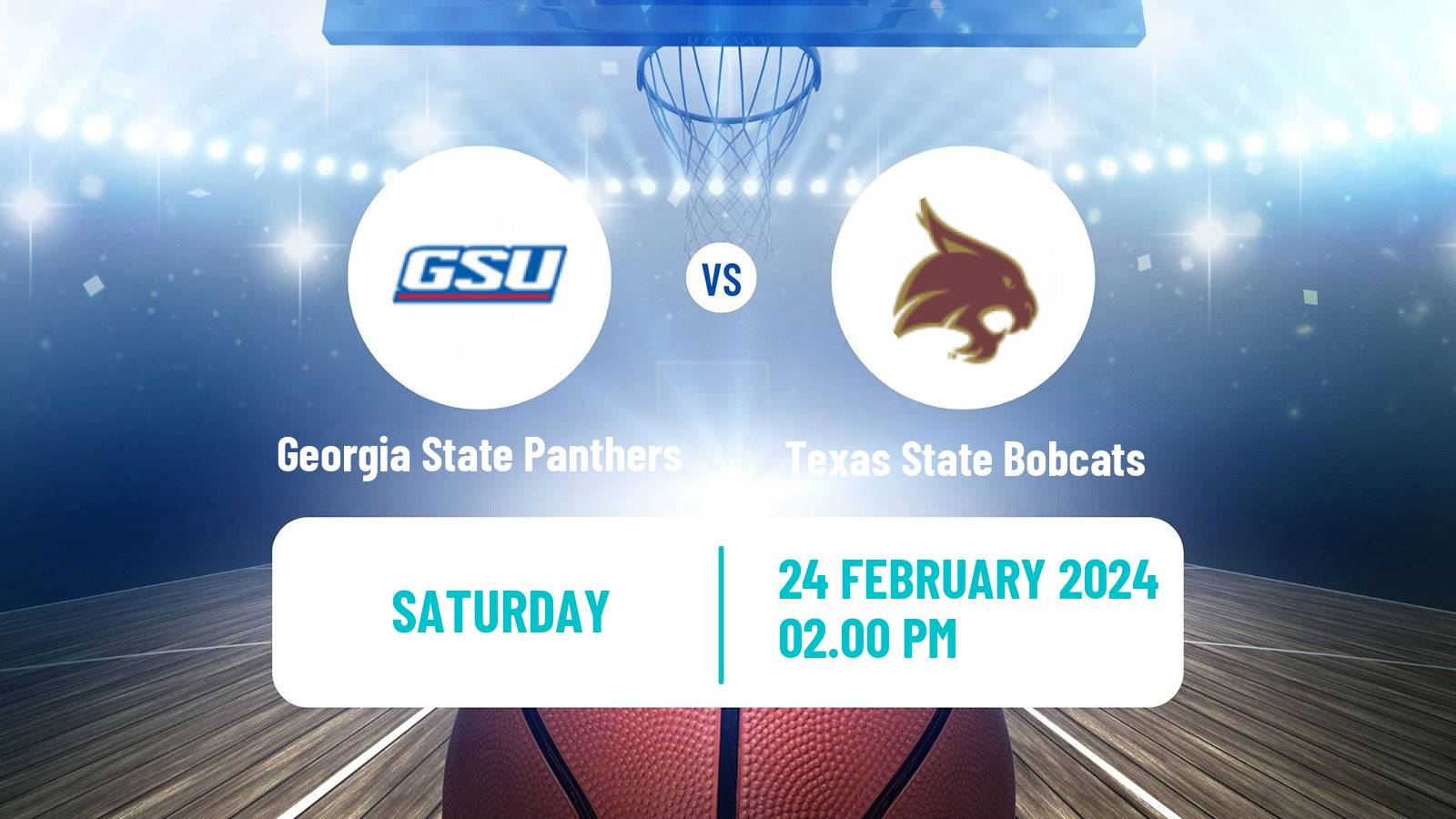 Basketball NCAA College Basketball Georgia State Panthers - Texas State Bobcats