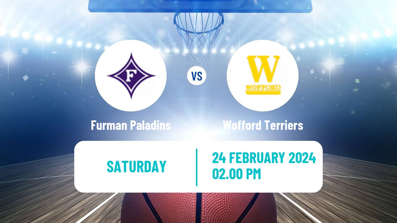 Basketball NCAA College Basketball Furman Paladins - Wofford Terriers