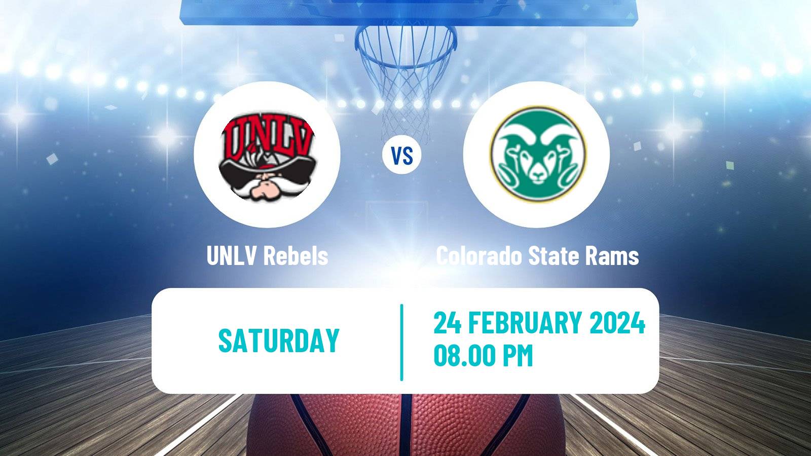 Basketball NCAA College Basketball UNLV Rebels - Colorado State Rams