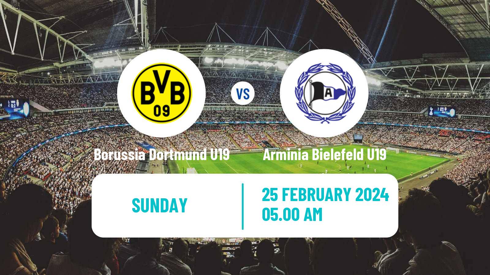 Soccer German Junioren Bundesliga West Borussia Dortmund U19 - Arminia Bielefeld U19