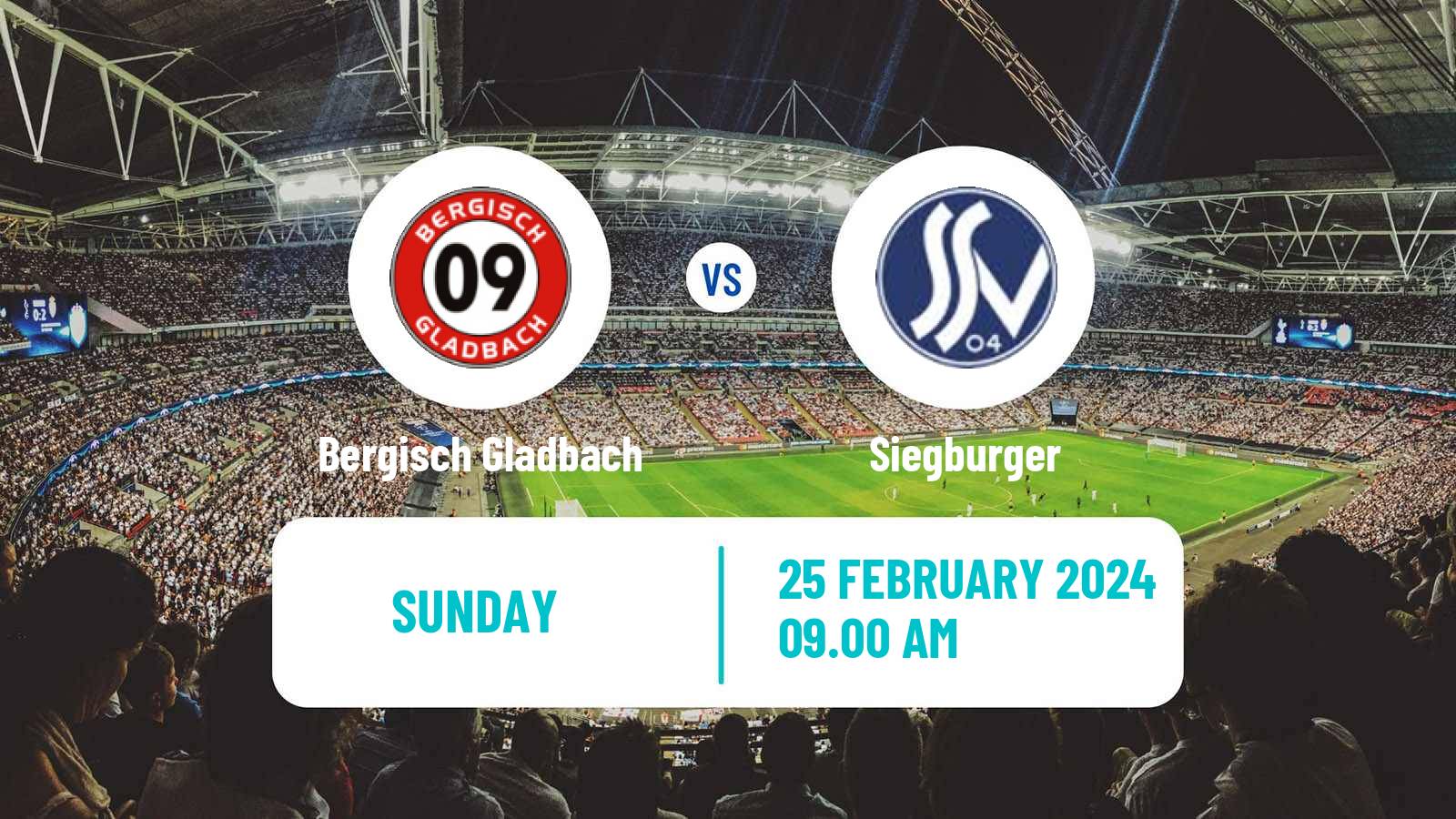 Soccer German Oberliga Mittelrhein Bergisch Gladbach - Siegburger