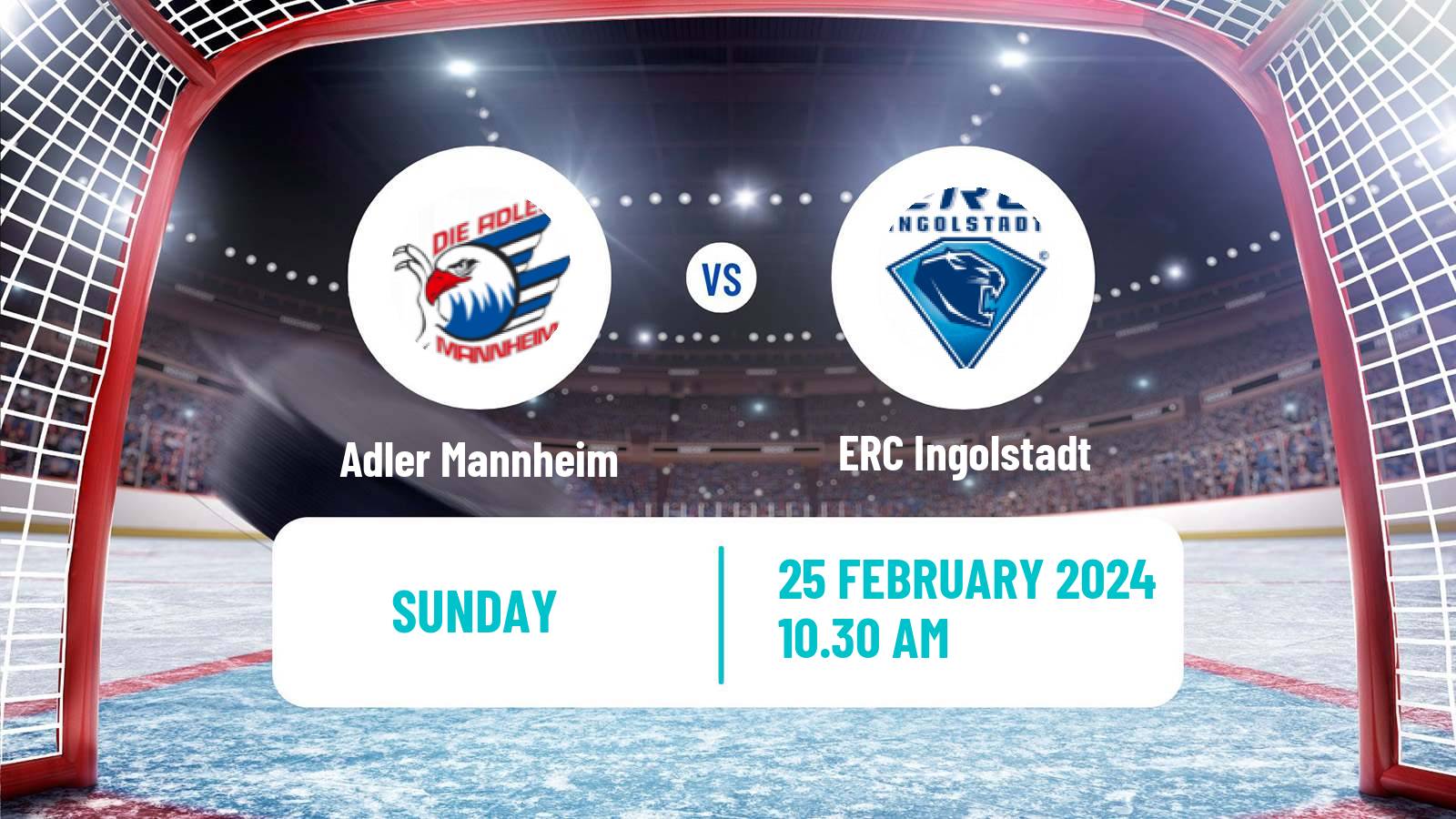 Hockey German Ice Hockey League Adler Mannheim - ERC Ingolstadt