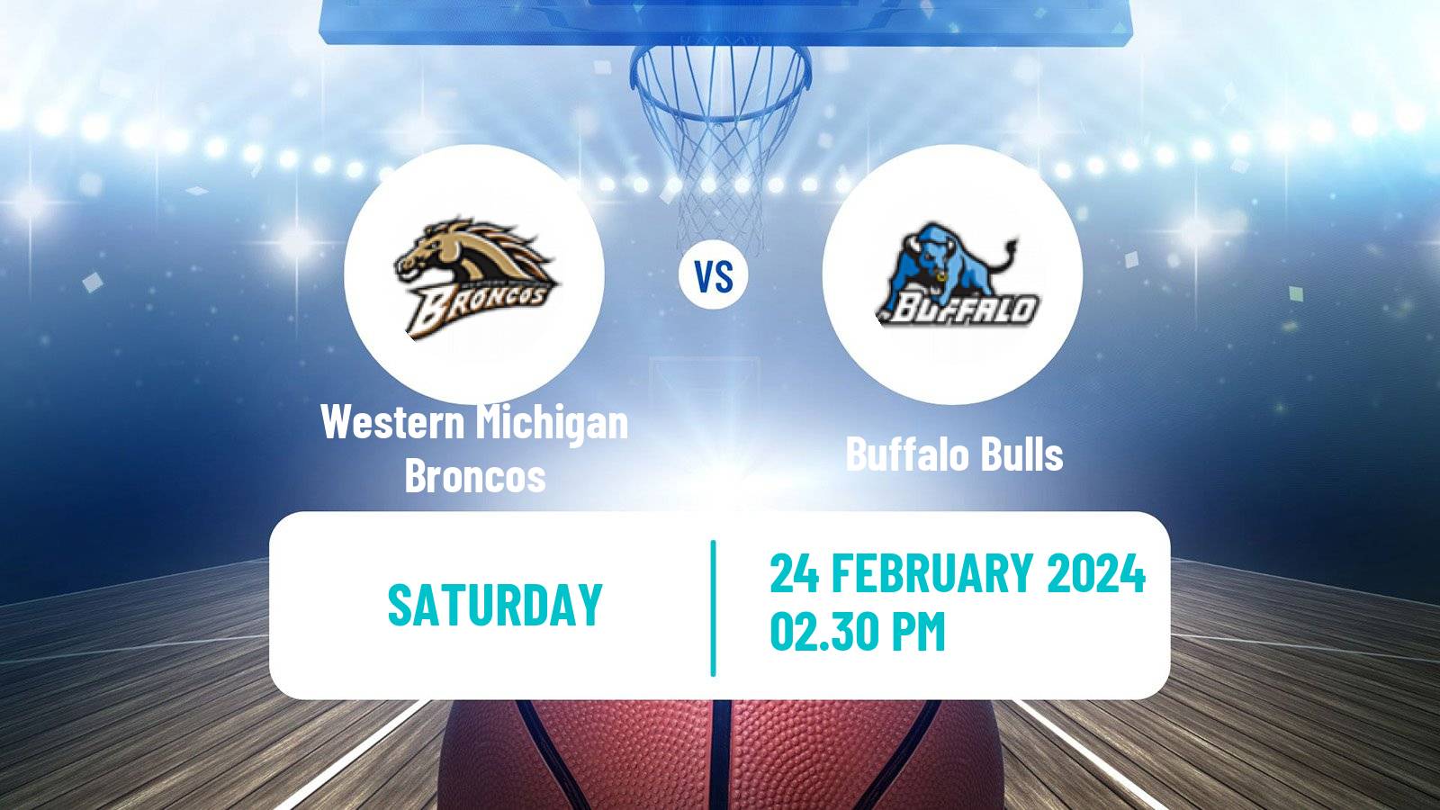 Basketball NCAA College Basketball Western Michigan Broncos - Buffalo Bulls