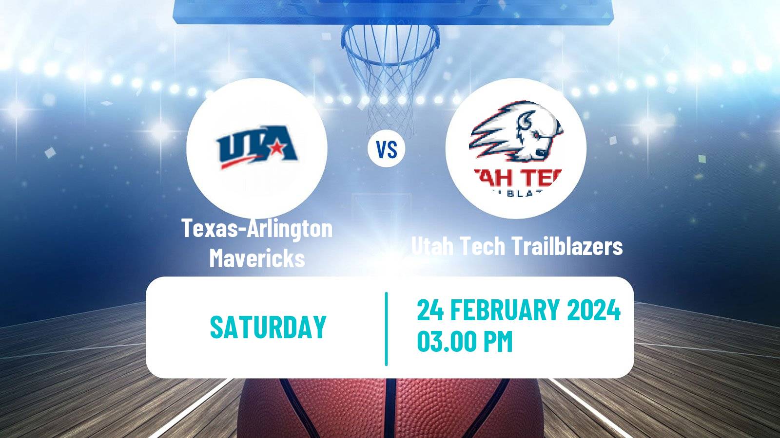 Basketball NCAA College Basketball Texas-Arlington Mavericks - Utah Tech Trailblazers