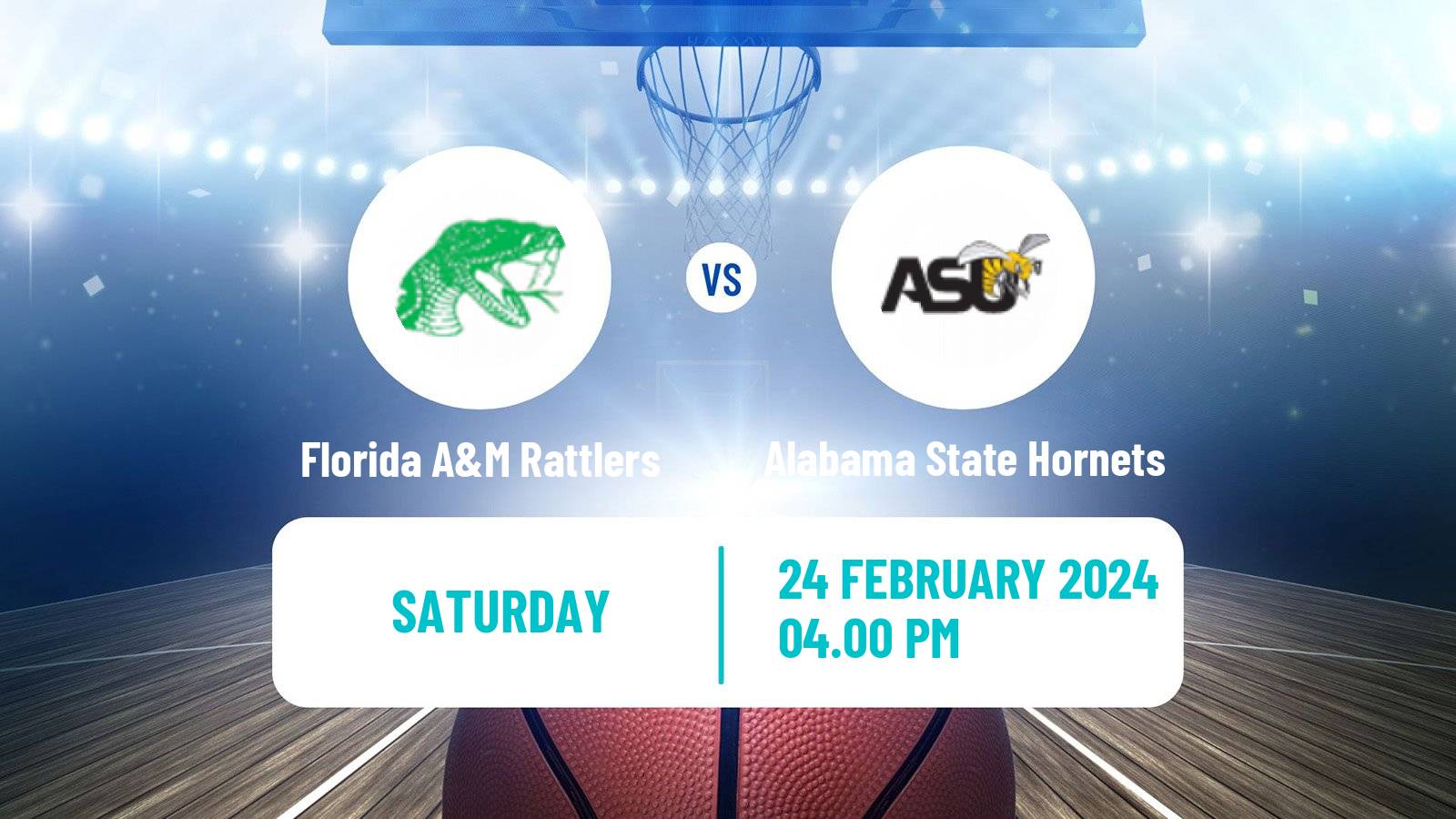 Basketball NCAA College Basketball Florida A&M Rattlers - Alabama State Hornets