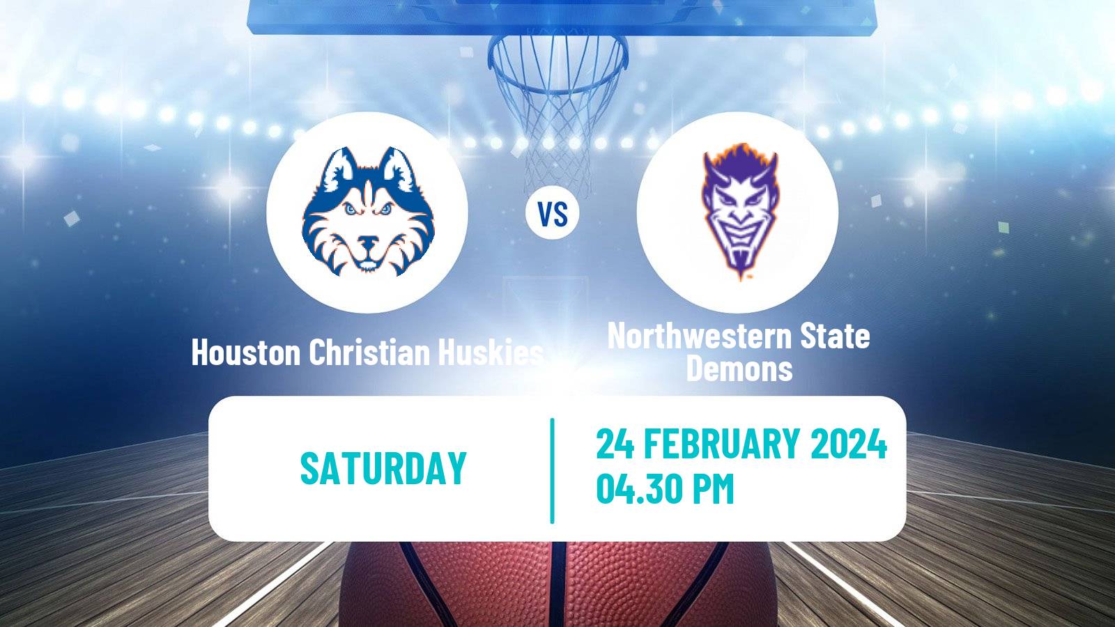 Basketball NCAA College Basketball Houston Christian Huskies - Northwestern State Demons