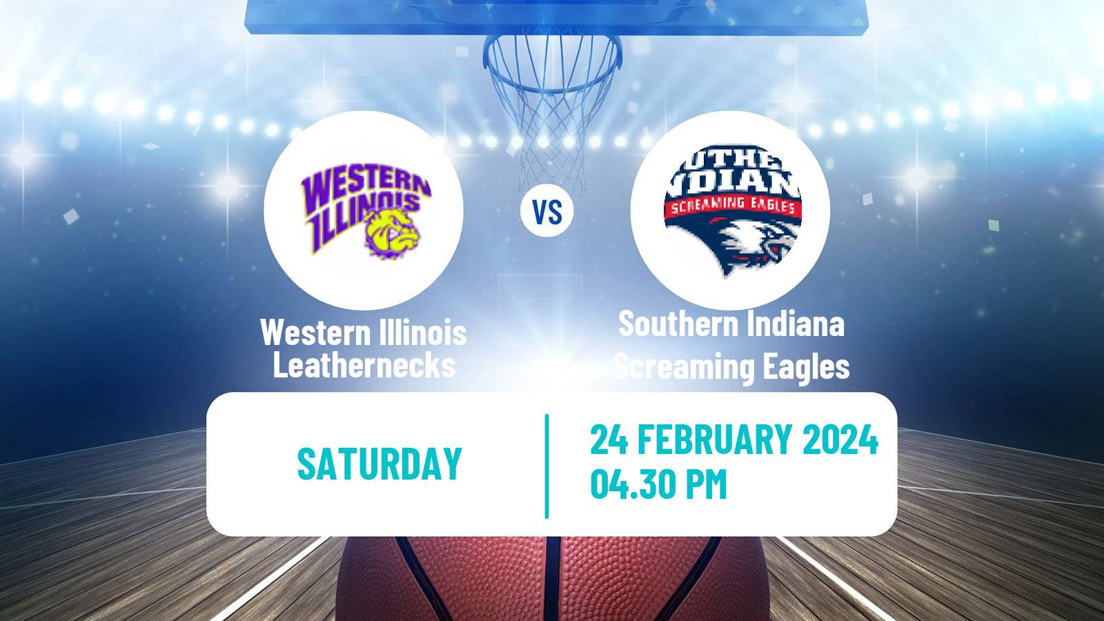 Basketball NCAA College Basketball Western Illinois Leathernecks - Southern Indiana Screaming Eagles