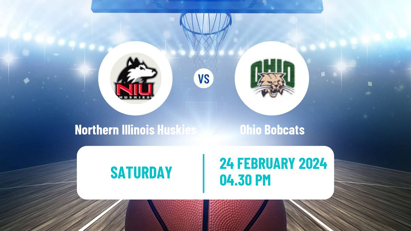 Basketball NCAA College Basketball Northern Illinois Huskies - Ohio Bobcats