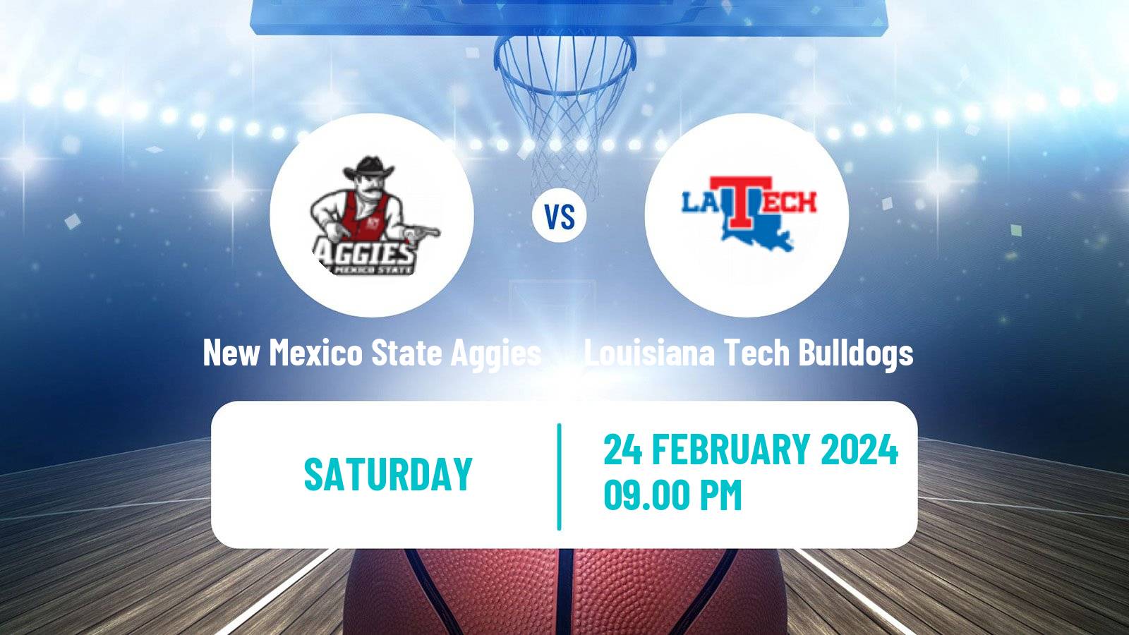 Basketball NCAA College Basketball New Mexico State Aggies - Louisiana Tech Bulldogs