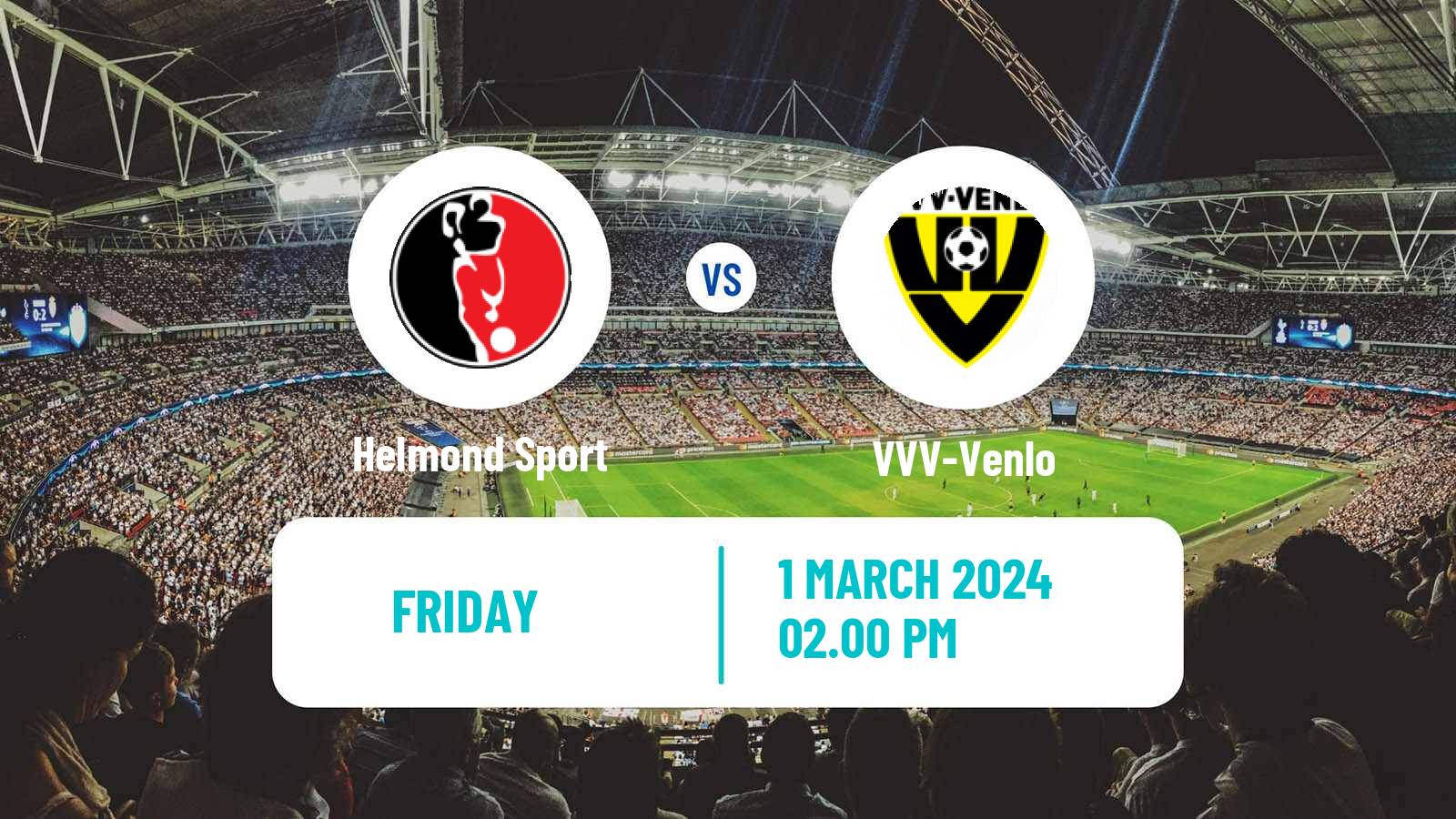 Soccer Dutch Eerste Divisie Helmond Sport - VVV-Venlo