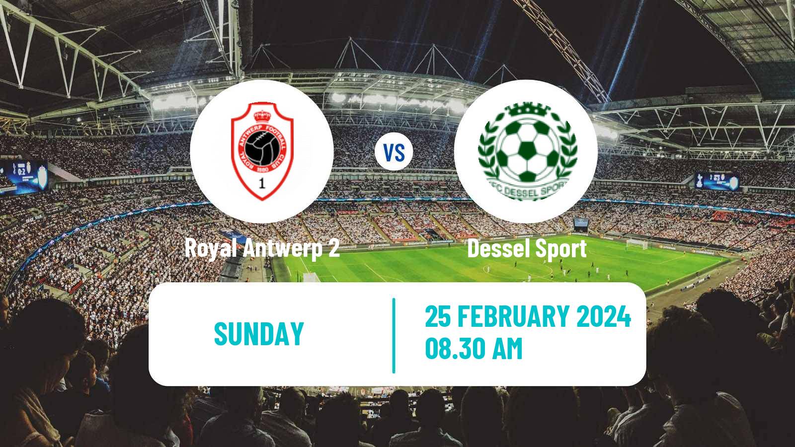 Soccer Belgian National Division 1 Royal Antwerp 2 - Dessel Sport