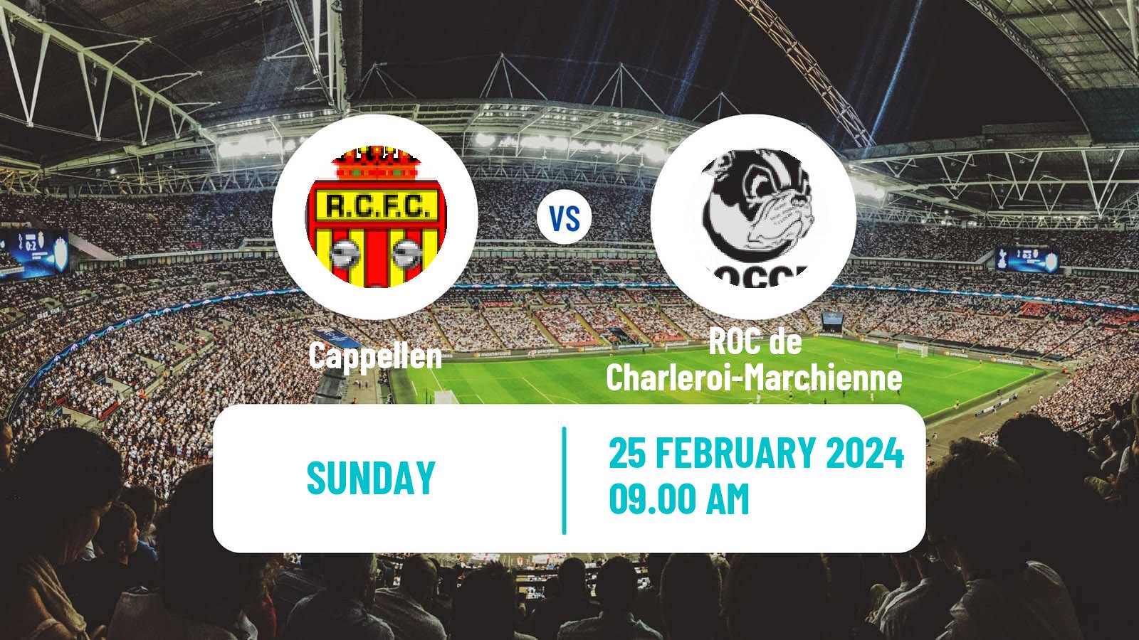 Soccer Belgian National Division 1 Cappellen - ROC de Charleroi-Marchienne