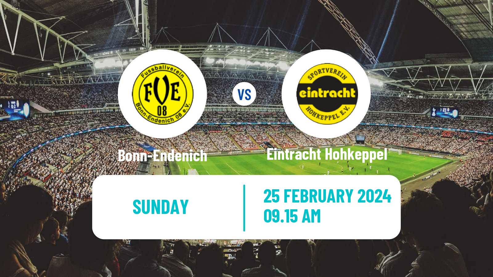 Soccer German Oberliga Mittelrhein Bonn-Endenich - Eintracht Hohkeppel