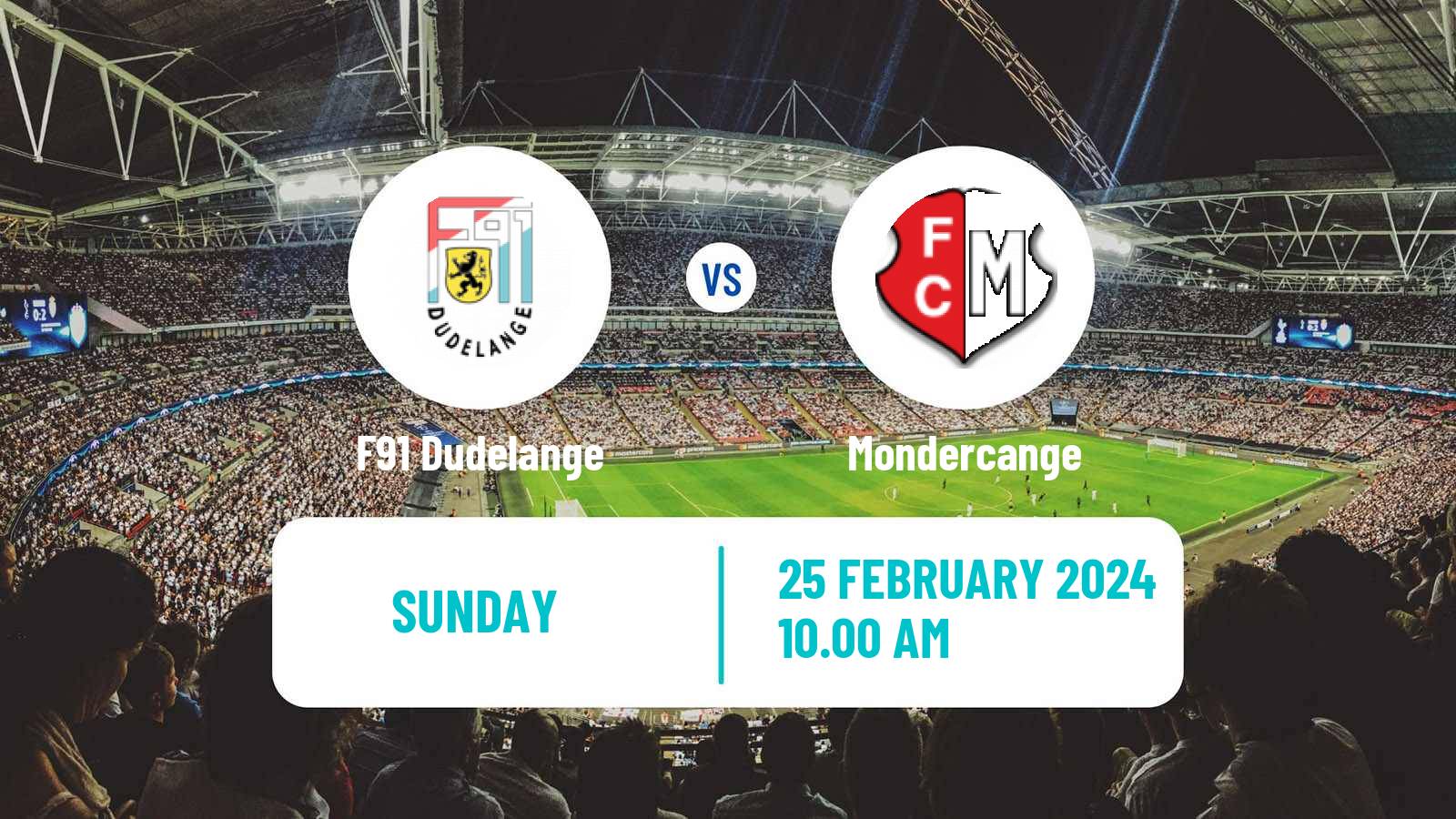 Soccer Luxembourg National Division F91 Dudelange - Mondercange