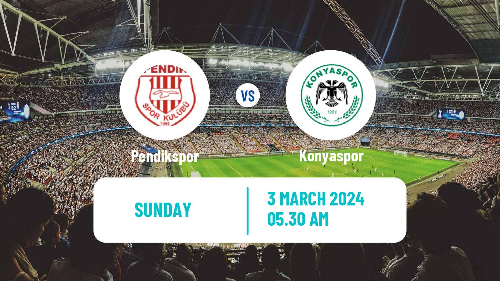 Soccer Turkish Super League Pendikspor - Konyaspor