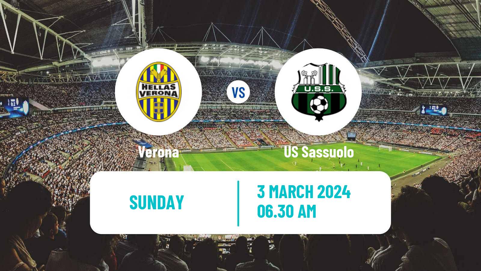 Soccer Italian Serie A Verona - Sassuolo