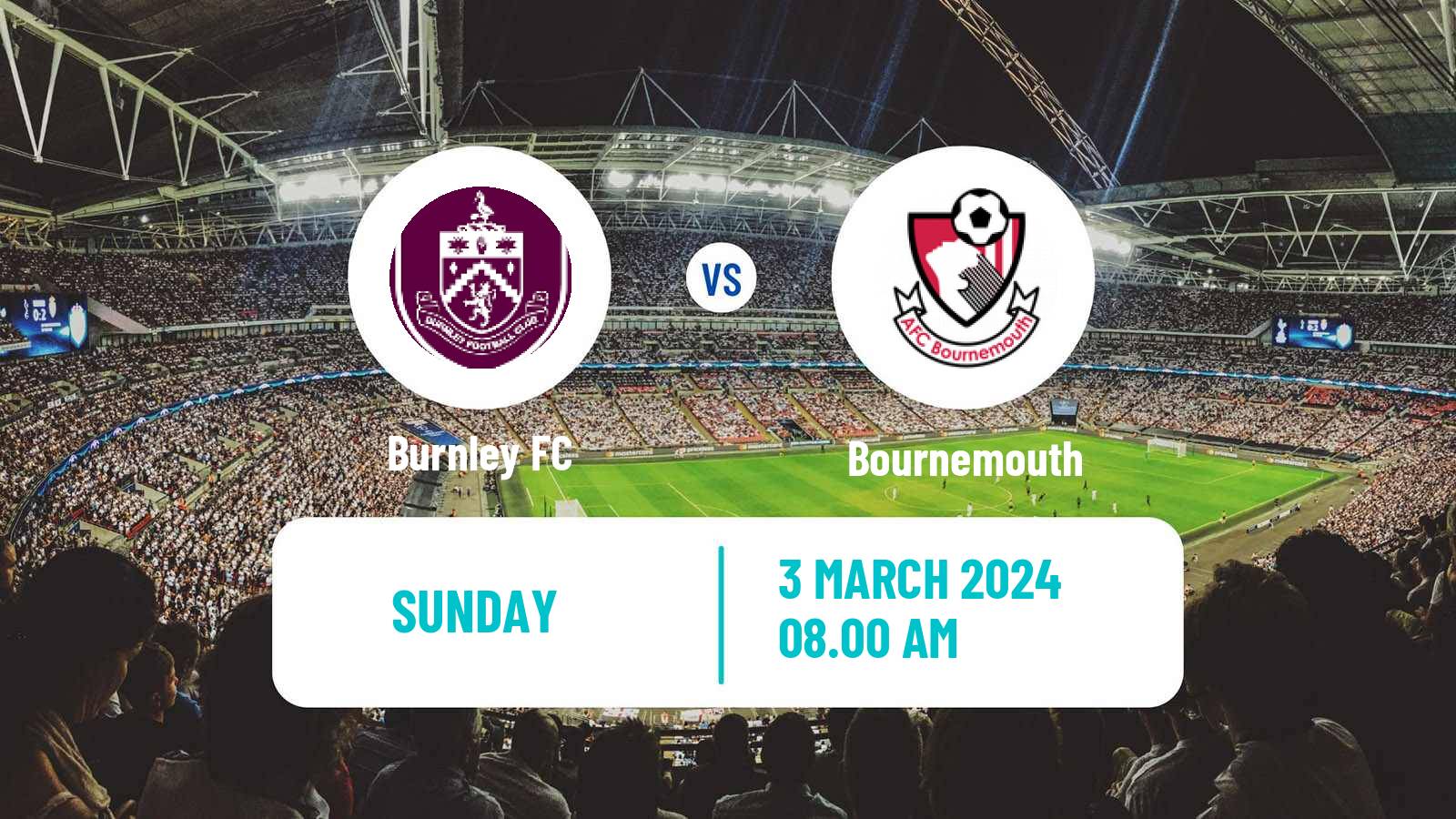 Soccer English Premier League Burnley - Bournemouth